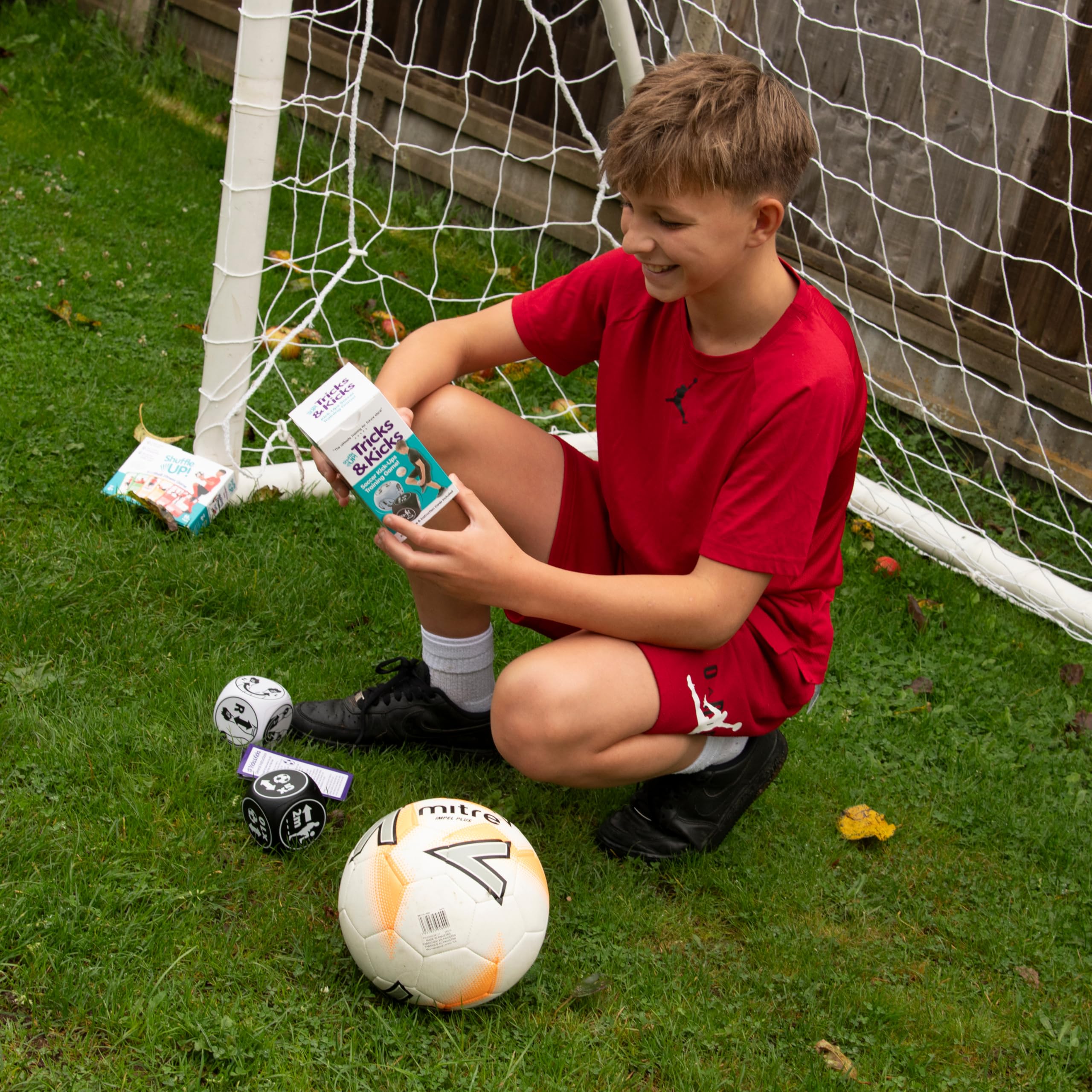 Shuffle Up Tricks & Kicks Football Dice Game - Keepy Uppy Training Dice for Kids and Teens 6