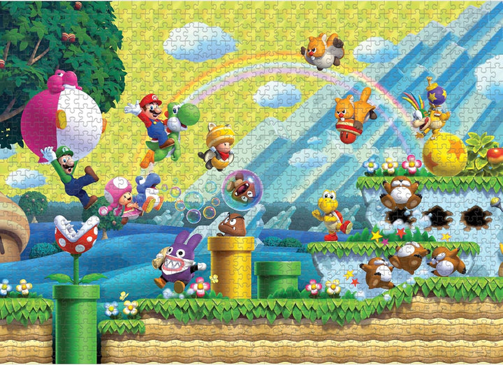 Super Mario "Chaos & Fun" 1,000 Piece Jigsaw Puzzle - Nintendo Switch Edition