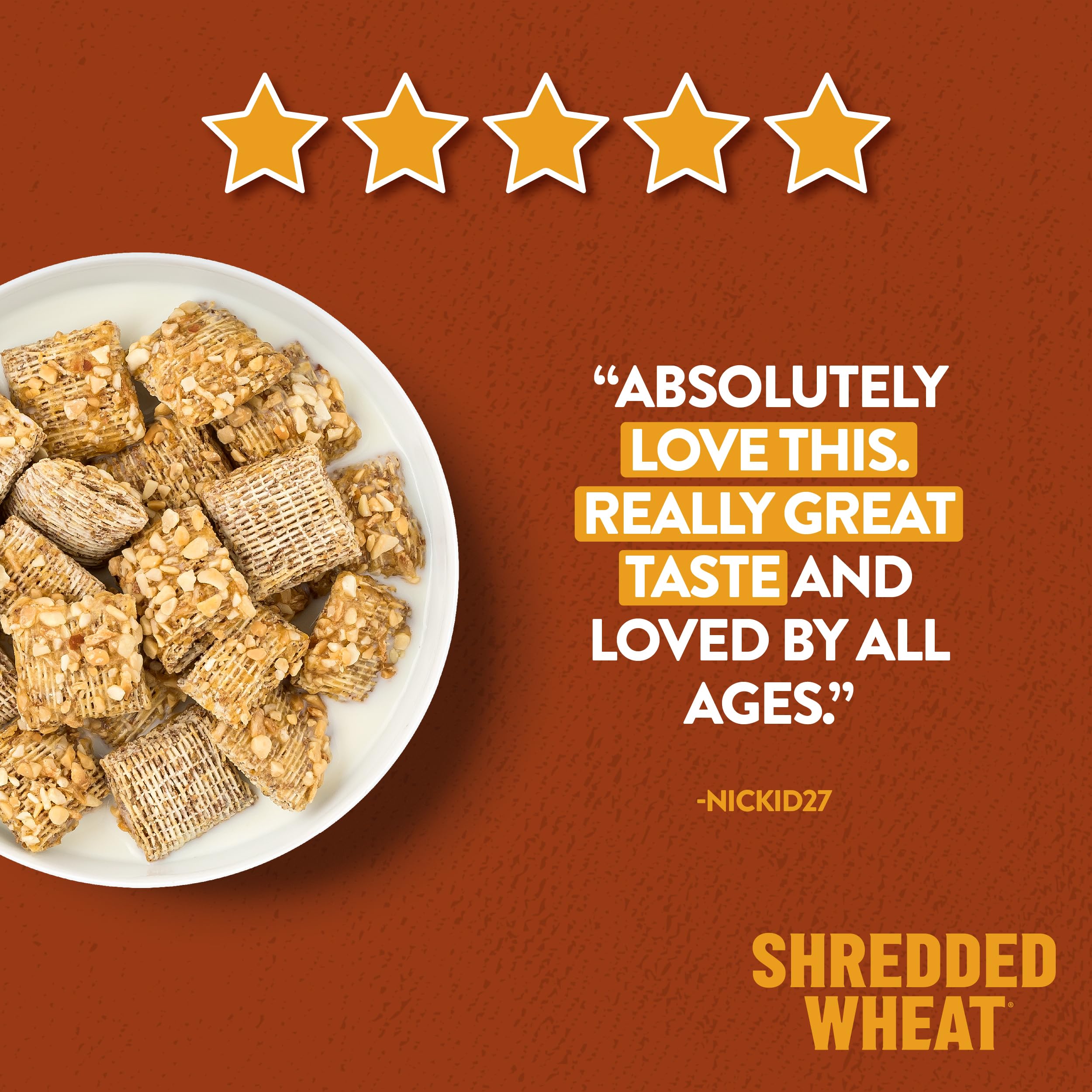 Nestlé Honey Nut Shredded Wheat Original Cereal - 84% Wholegrain | High Fibre | 500g 4