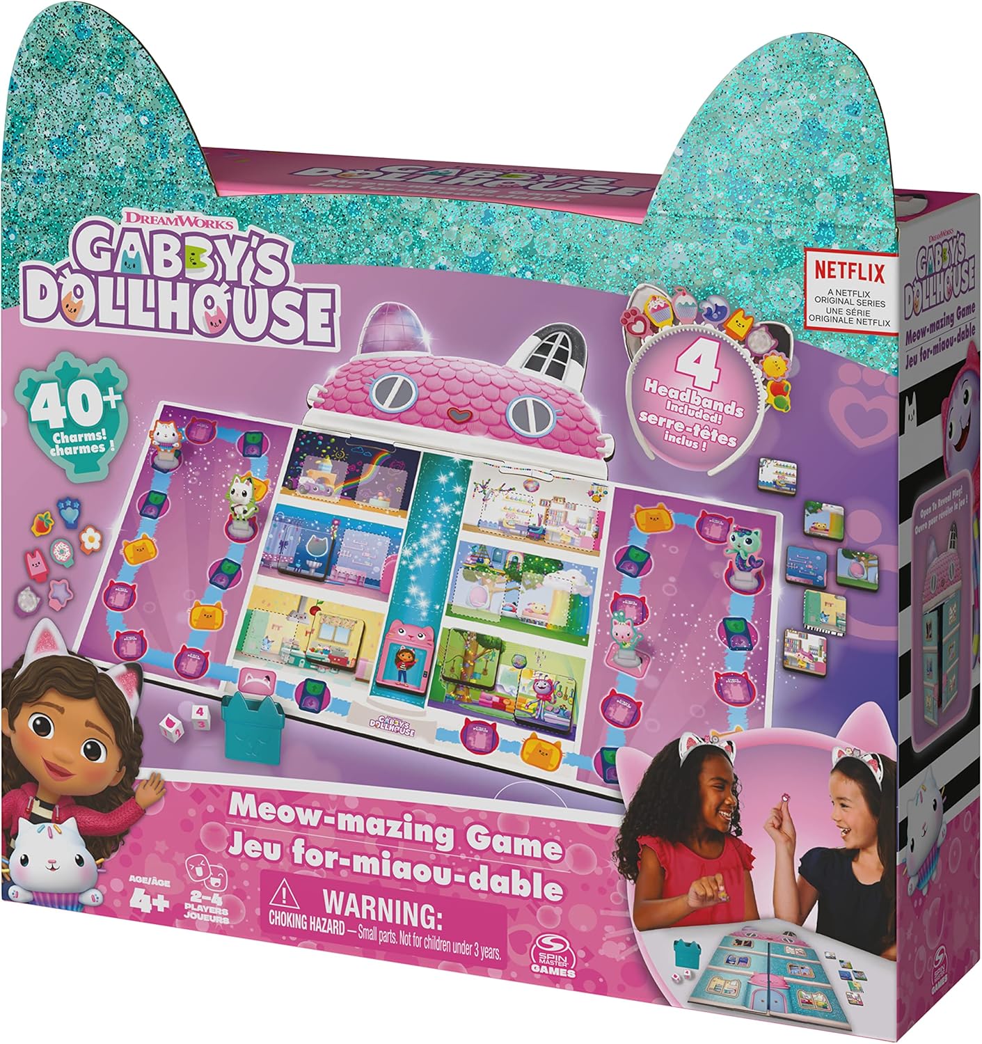 Spin Master Games Gabby’s Dollhouse Meow-mazing Board Game 9
