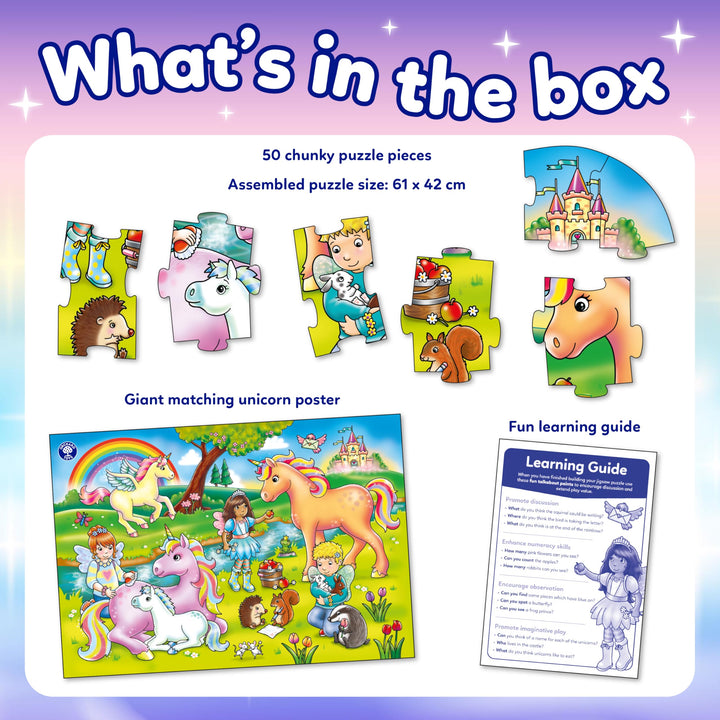 Orchard Toys Unicorn Friends Jigsaw Puzzle - 50 Piece Educational Puzzle for Ages 4+
