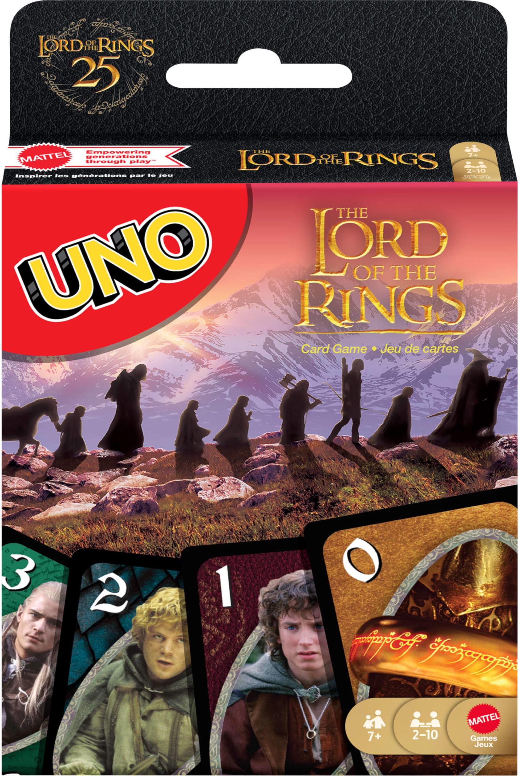 Mattel Games UNO The Lord of The Rings Card Game | 2-10 Players | Ages 7+