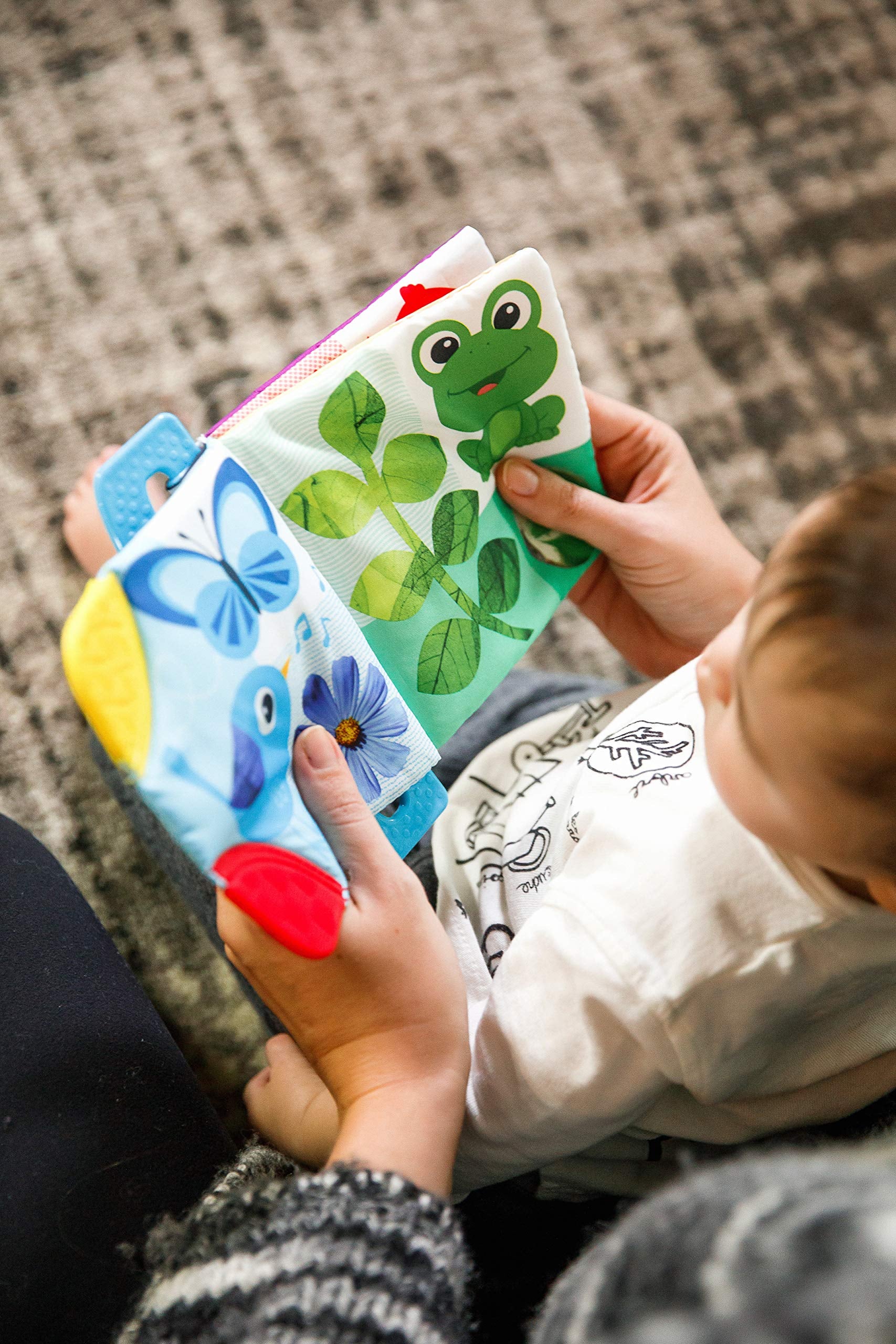 Baby Einstein Curious Explorers Teether Book Take-Along Toy for Newborns + 7