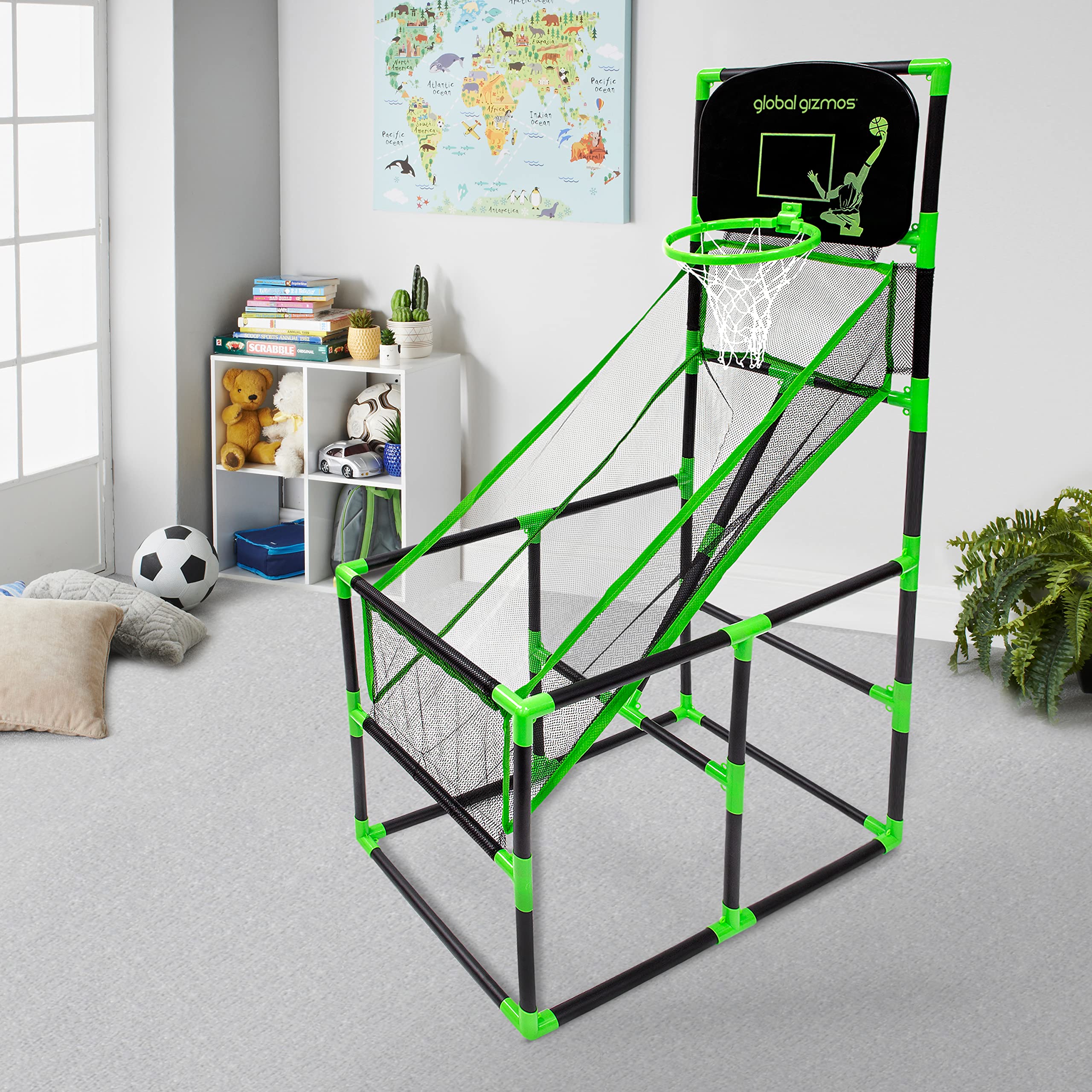 Global Gizmos 55629 Arcade Basketball Hoop - Indoor/Outdoor Use with 2 Balls & Pump 6