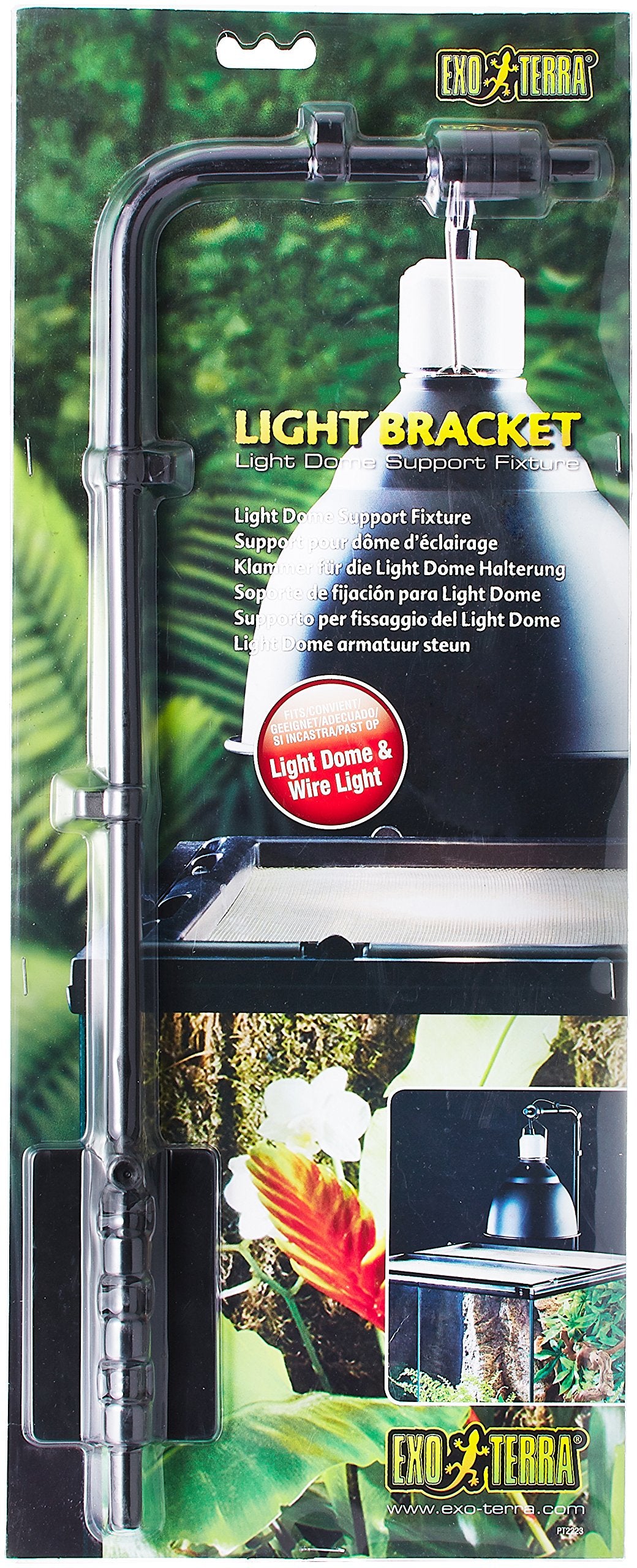 Exo Terra Light Dome Bracket for Terrarium Heat Lamps | Black/Gray | Model PT2223