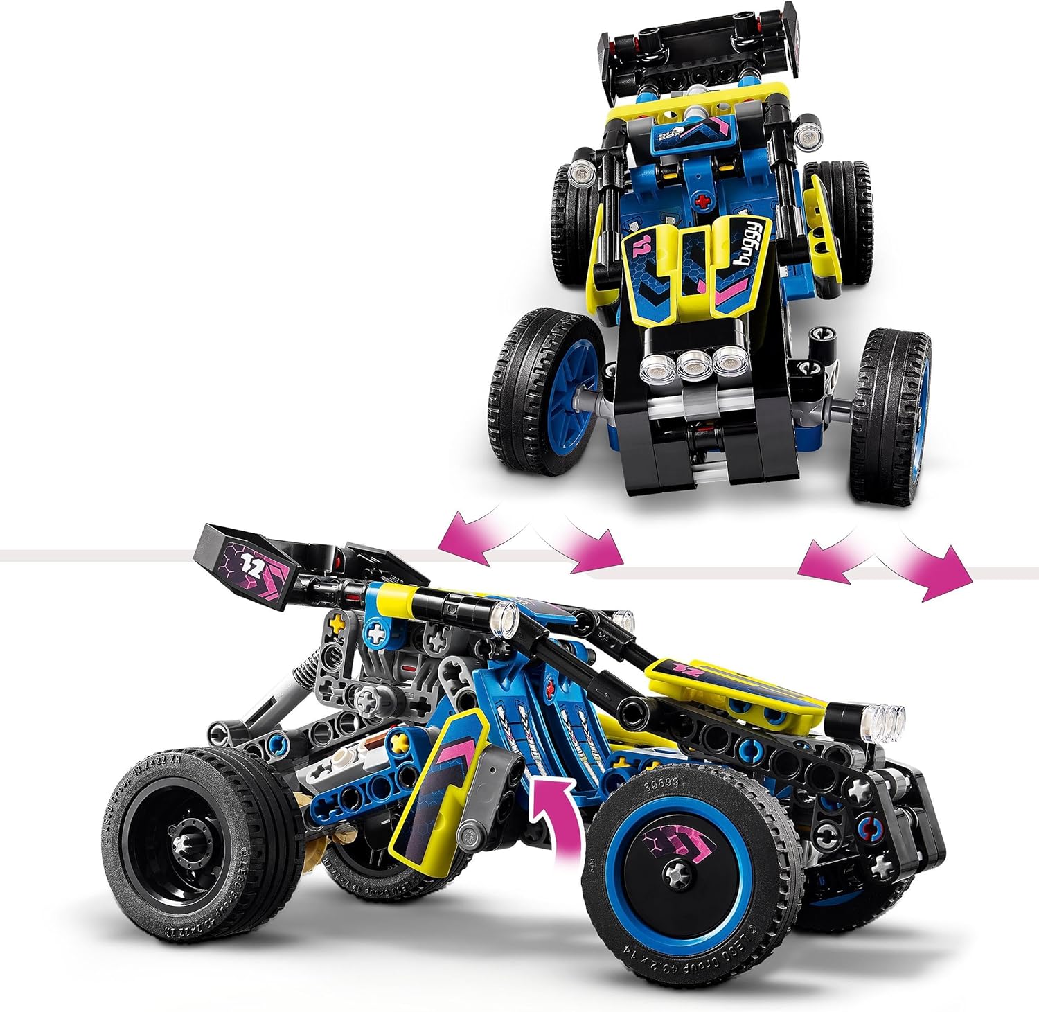 LEGO Technic Off-Road Race Buggy 42164 - 4-Cylinder Engine & Flex Steering Building Set for Kids 8+ 3