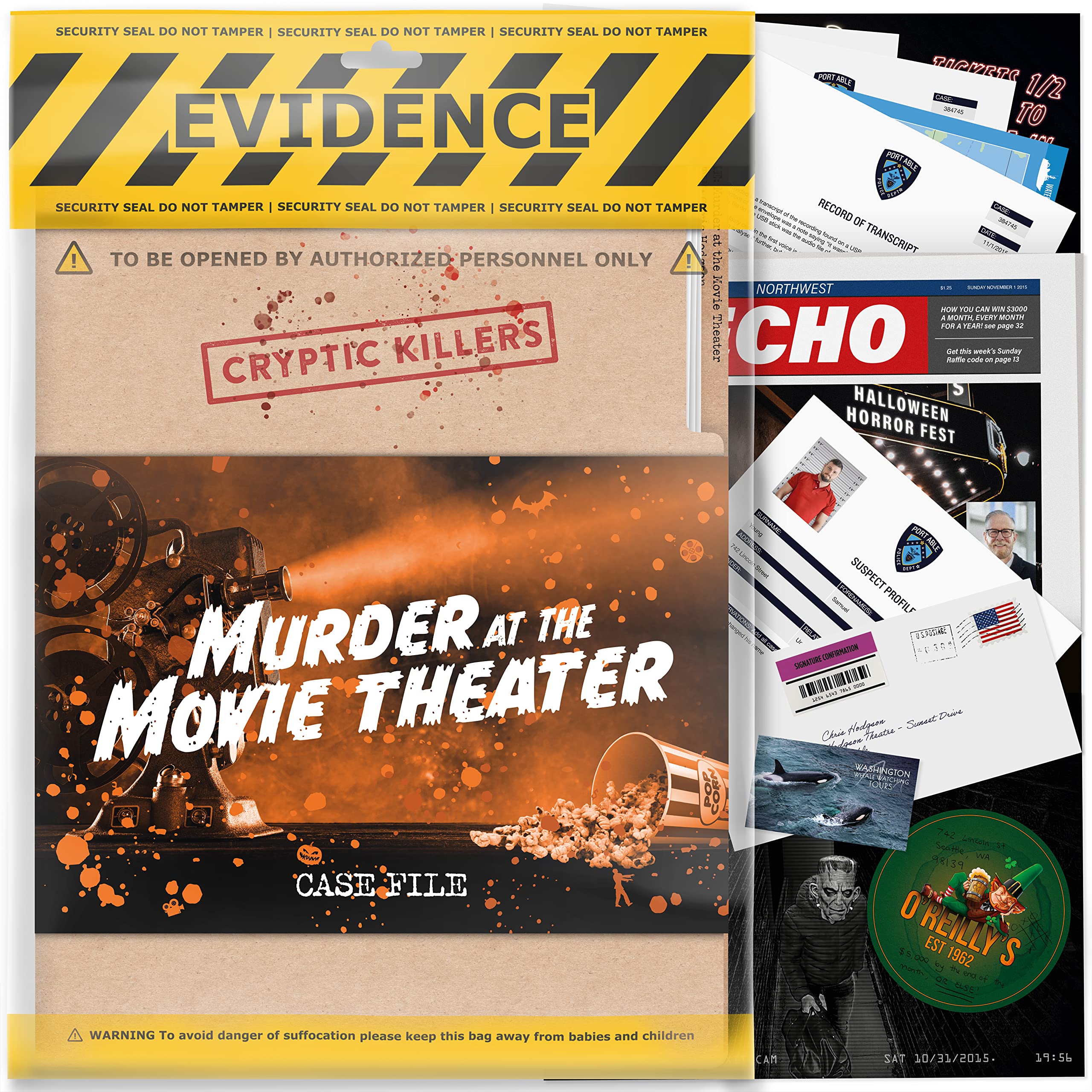 Cryptic Killers Cold Case Files Investigation - Murder at the Movie Theater | 2 Hours Playtime | Difficulty 3/5 1