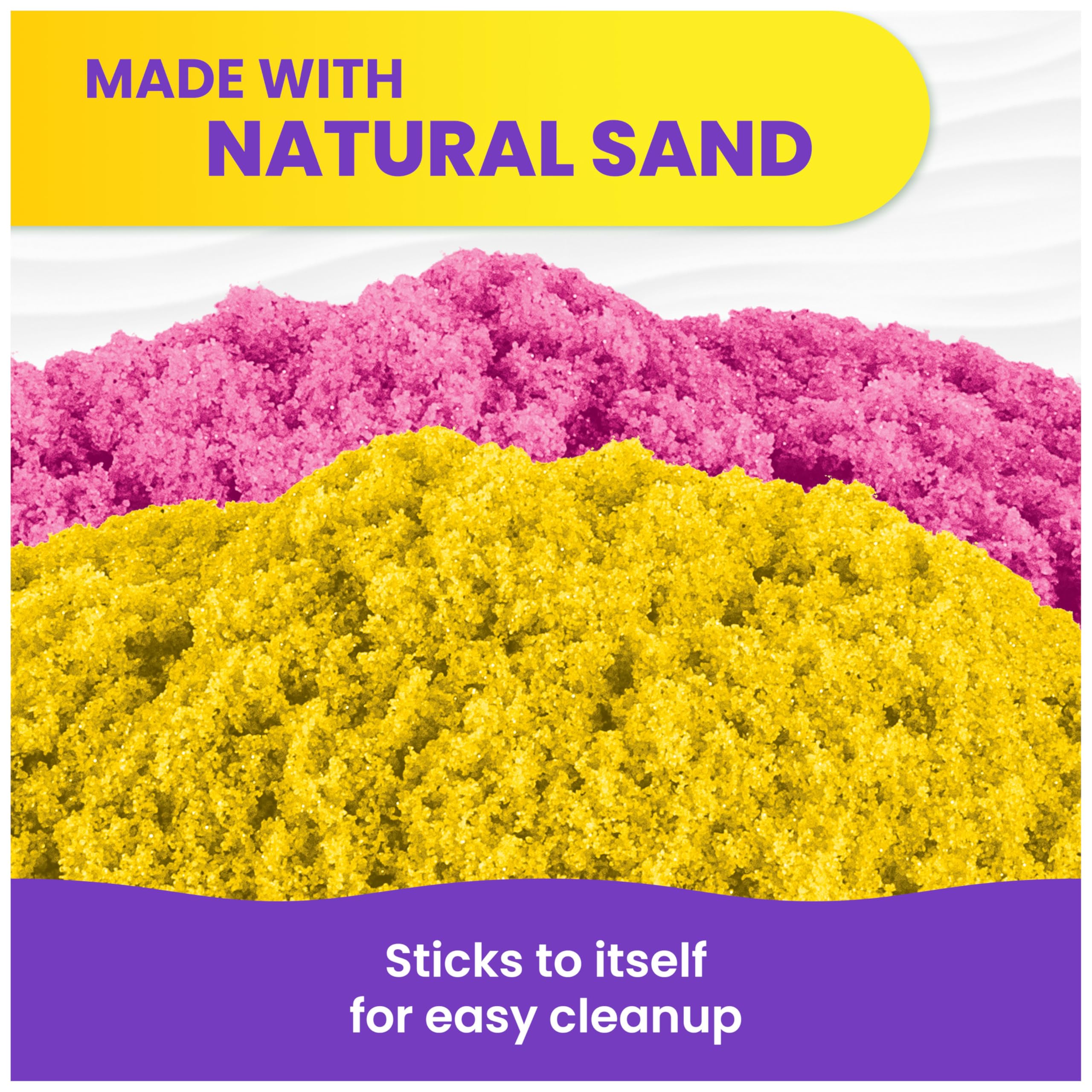 Kinetic Sand SquishBlossom Blooming Flower Sand Art Kit | 227g Pink & Yellow Sand | Ages 5-14 8