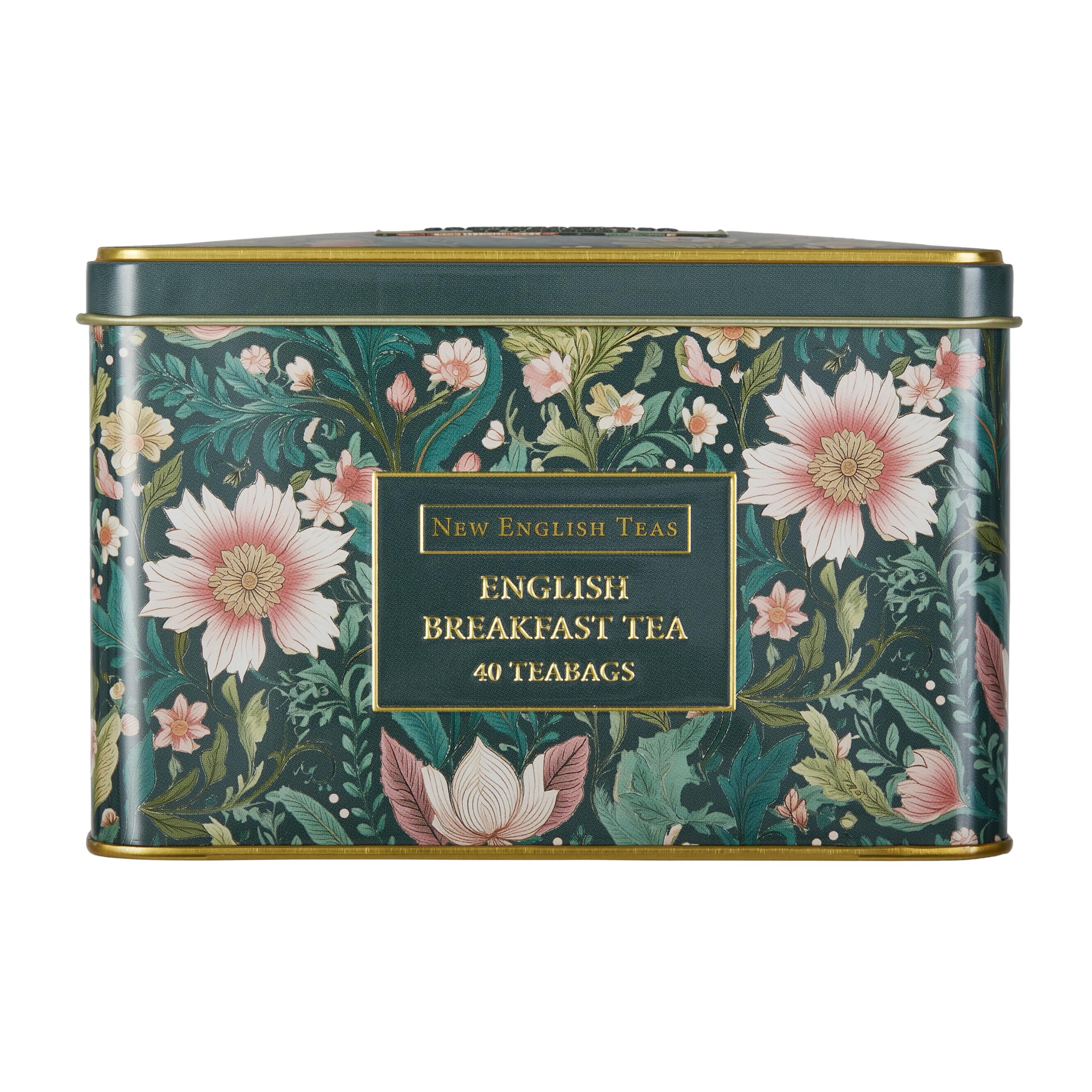 New English Teas Victorian Garden Tea Tin with 40 English Breakfast Teabags 9