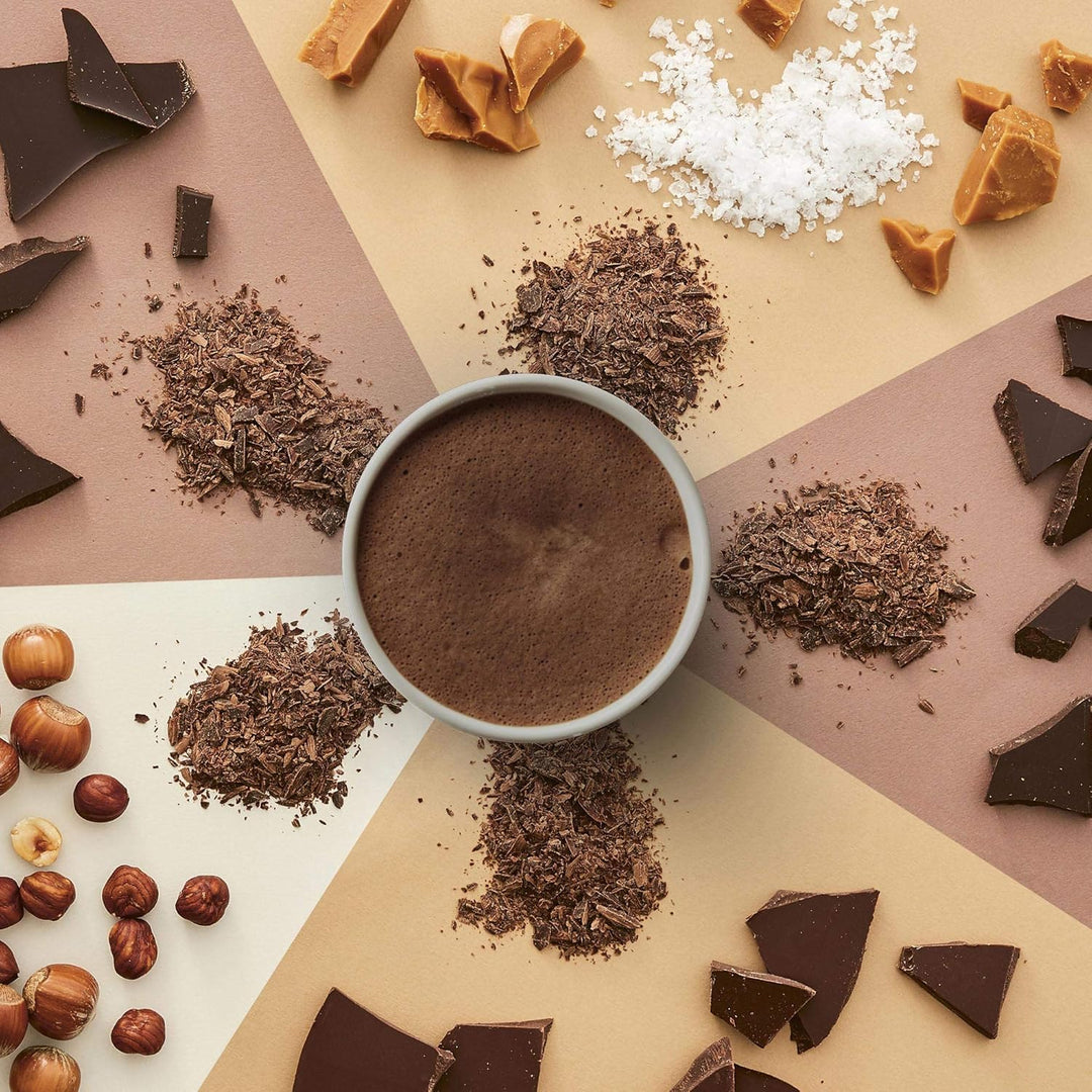 Hotel Chocolat Hot Chocolate Selection Box - 20 Sachets with Real Chocolate Flakes