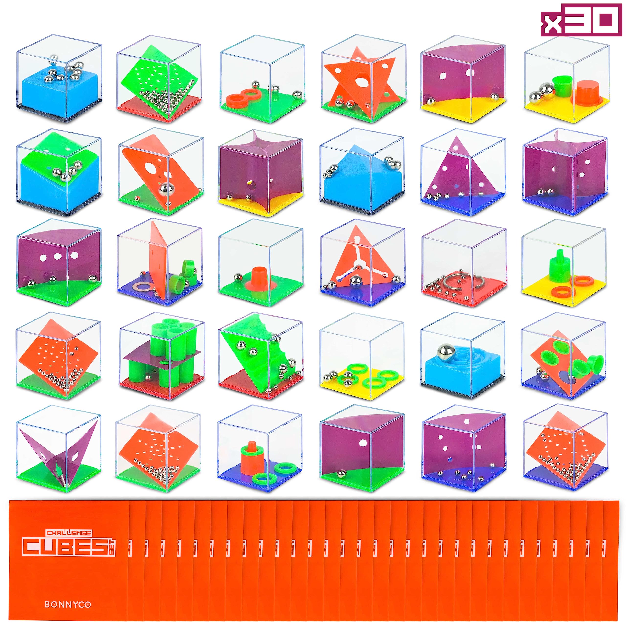 BONNYCO Challenge Cubes Party Bag Fillers for Kids Unisex Pack 30, Kids' Pa