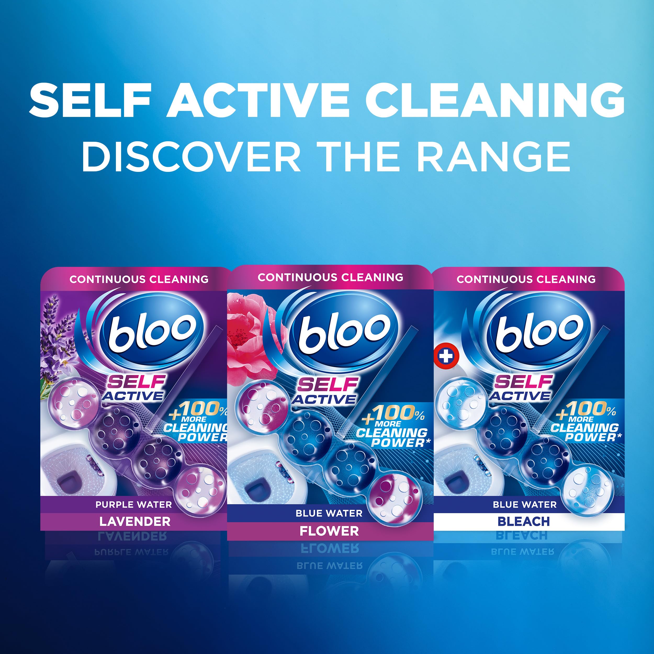 Bloo Self Active Bleach Toilet Rim Block | 4-Function Formula | Pack of 1 8