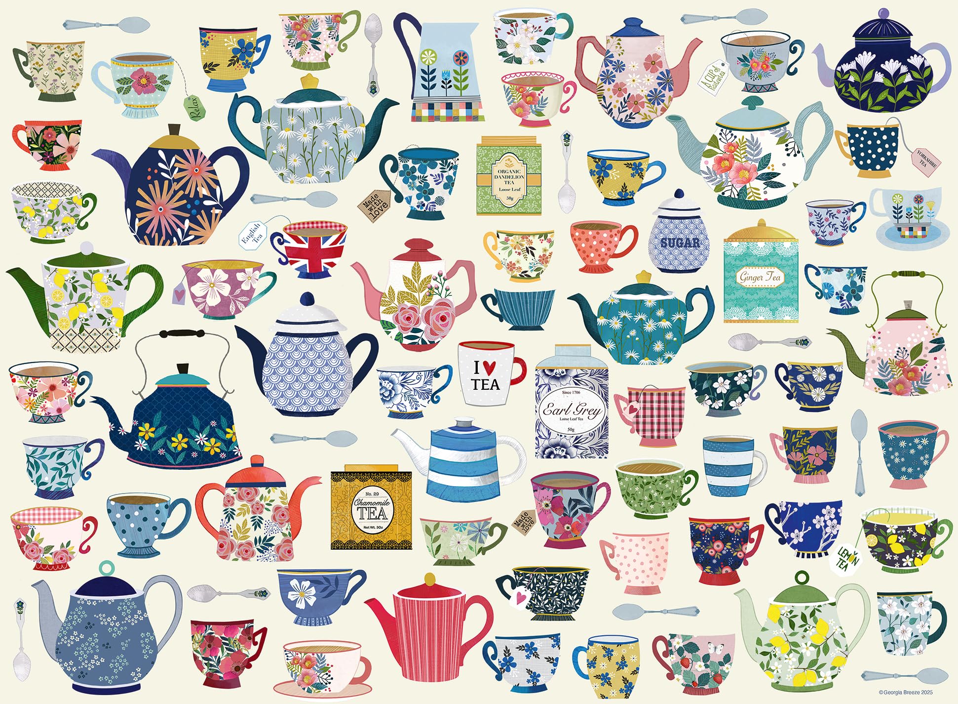 Ravensburger Time for Tea 500-Piece Jigsaw Puzzle - FSC-Certified Cardboard for Adults & Kids 10+ 1