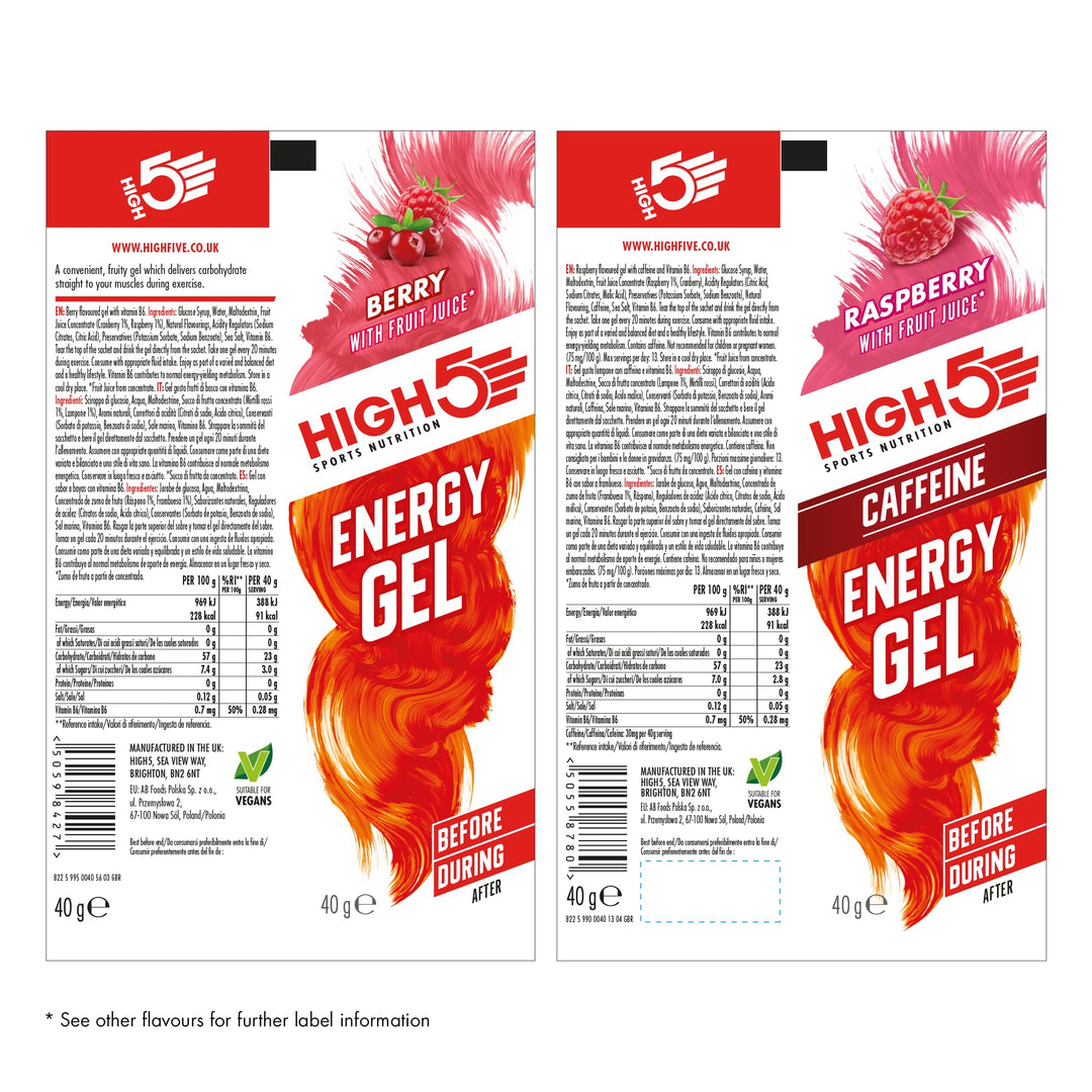 HIGH5 - Energy Gels Quick Release Sports Gels for Running, Cycling, and Endurance (Mixed, 20 x 40g)