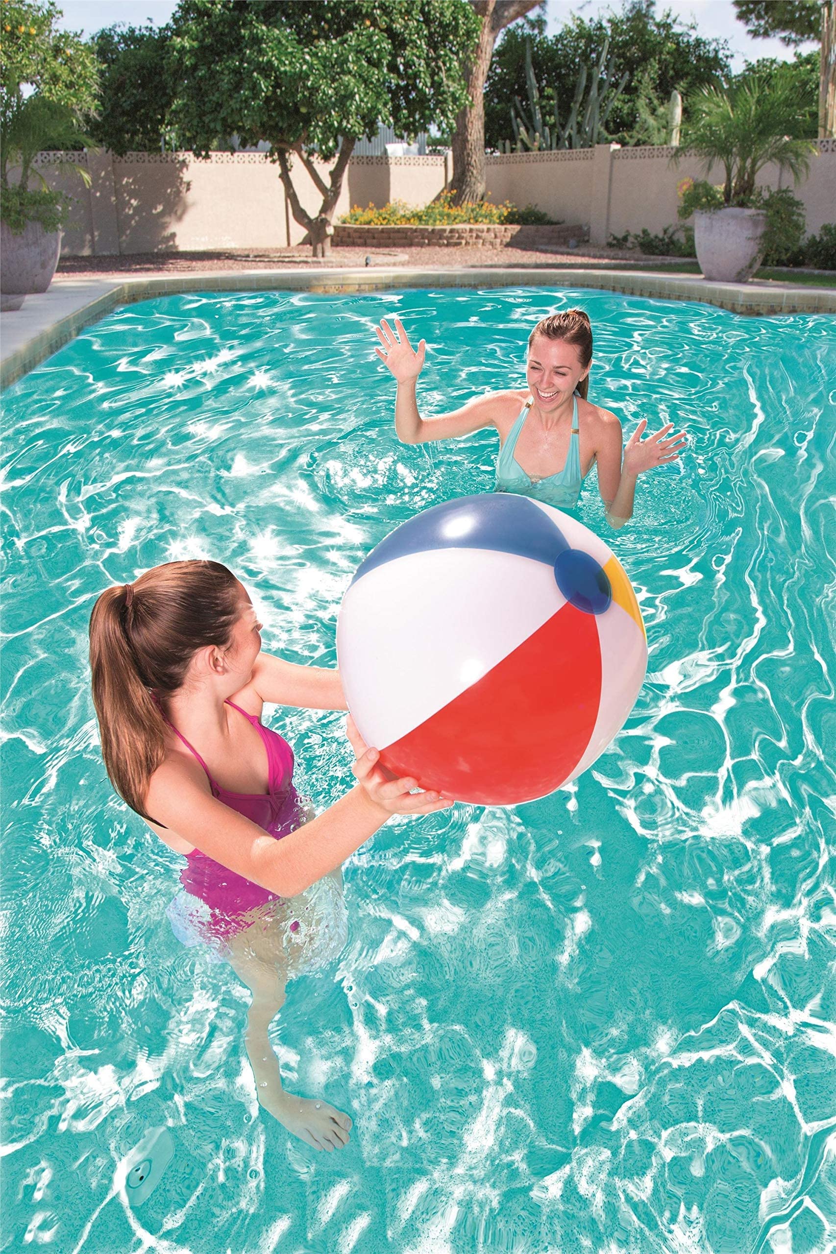 Bestway 31021 Inflatable Panel Beach Ball - 51cm Diameter | Ages 3+ | Ideal for Beach & Pool Use