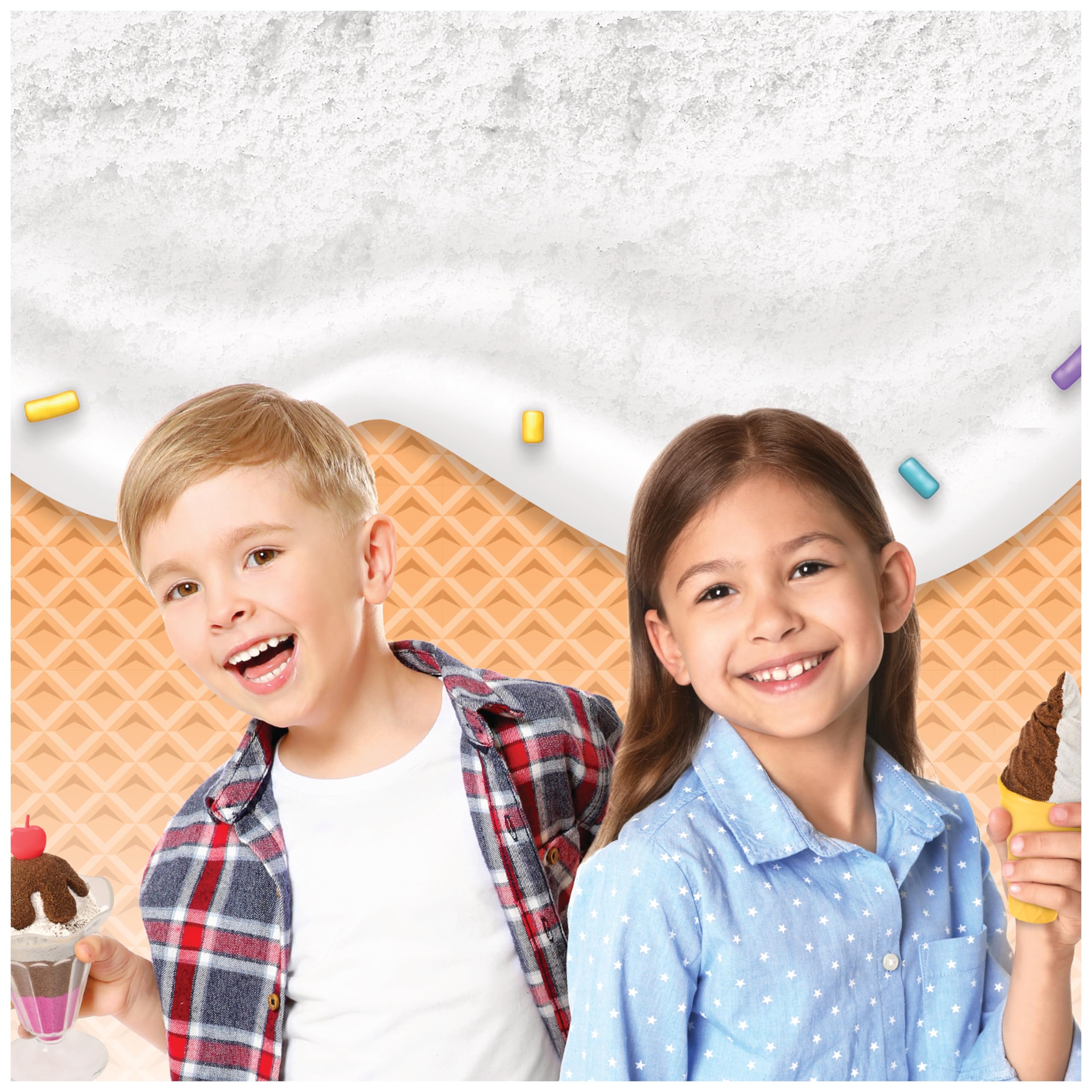 Kinetic Sand Ice Cream Treats Playset with Scented Sand and 6 Serving Tools 3