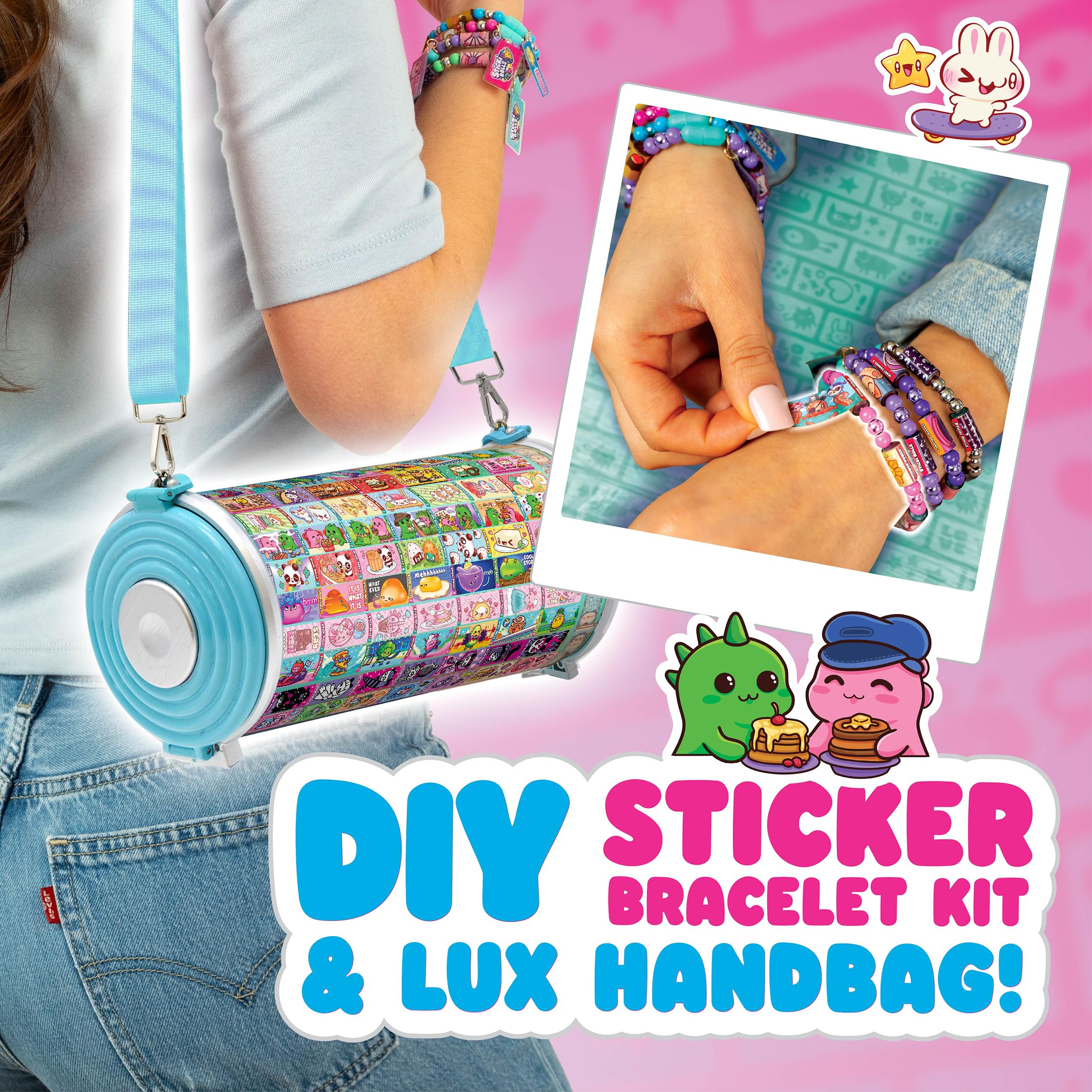 STICKI ROLLS Sticki Rolluxe S3 - Handbag Carry Case & Jewellery Craft Kit | Ages 5+ 4
