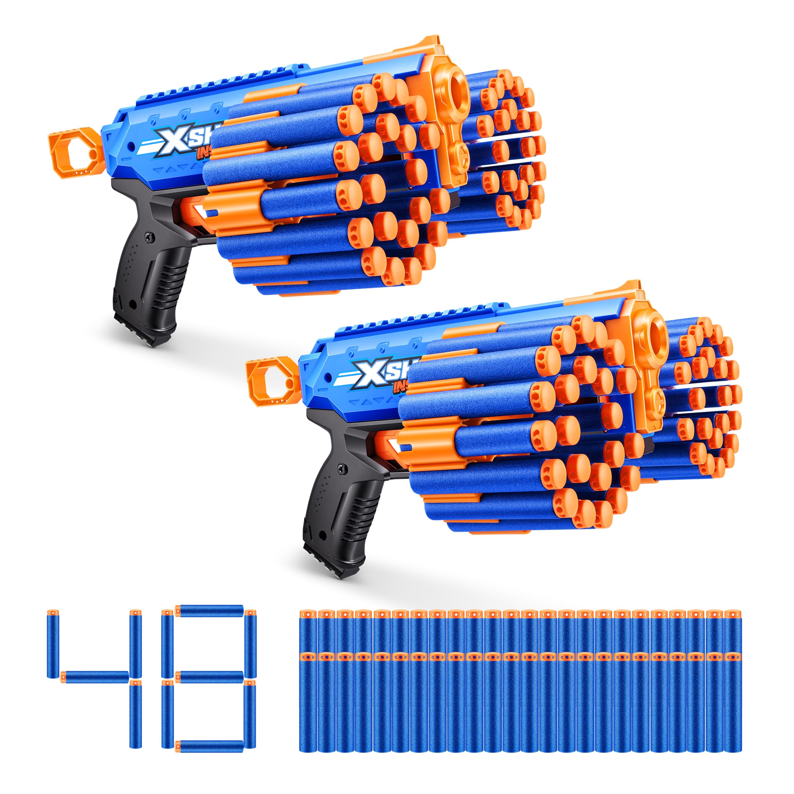 XSHOT Insanity Manic Blaster - 48 Dart Foam Blaster Set for Kids 8+