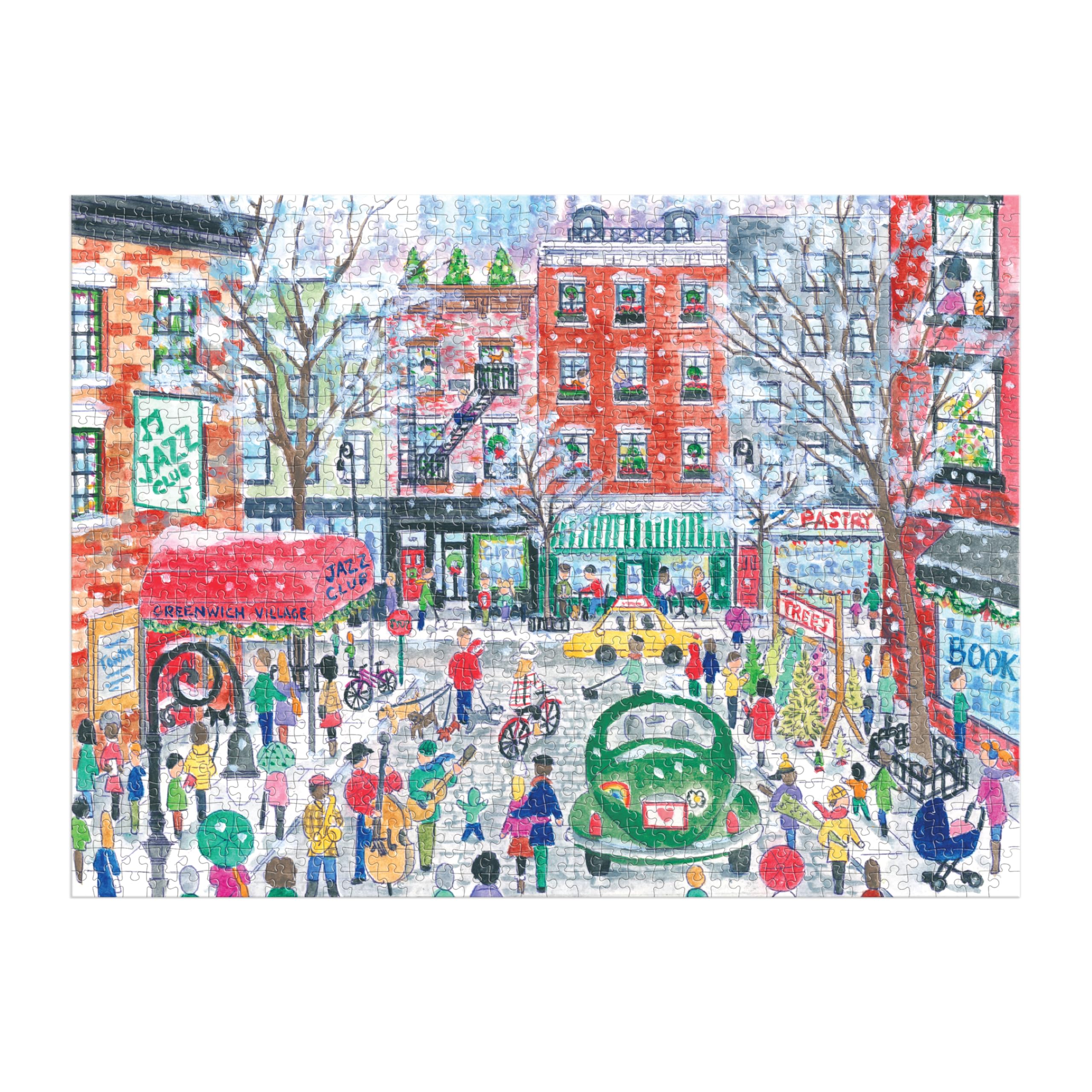 Galison Christmas in Greenwich Village – 1000 Piece Michael Storrings Jigsaw Puzzle 6