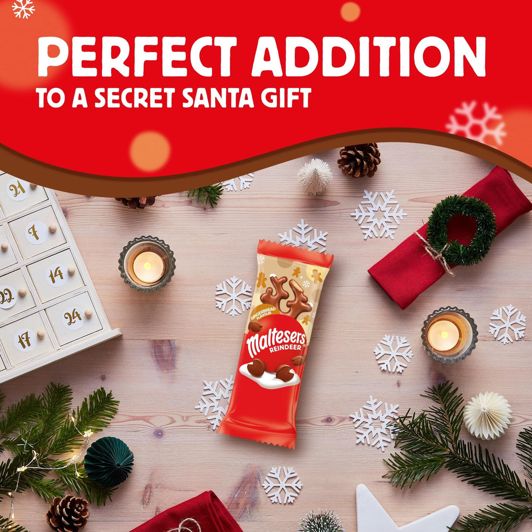 Maltesers Gingerbread Flavour Reindeer, Milk Chocolate, Malt & Honeycomb Treat