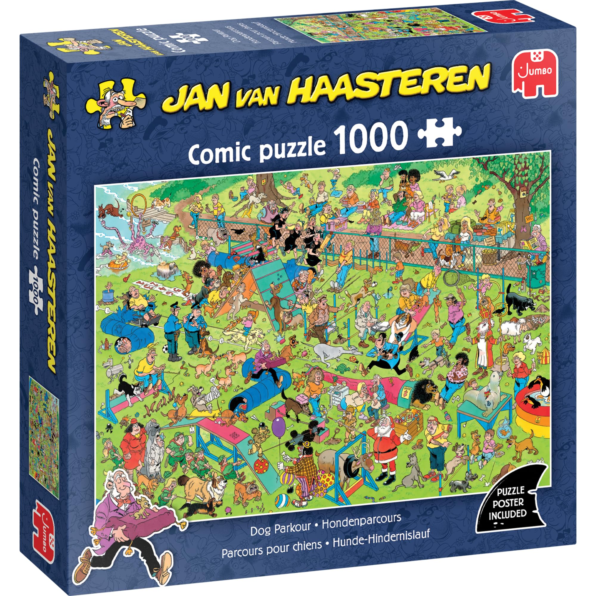 Jan van Haasteren Dog Parkour - 1000 Piece Adult Jigsaw Puzzle