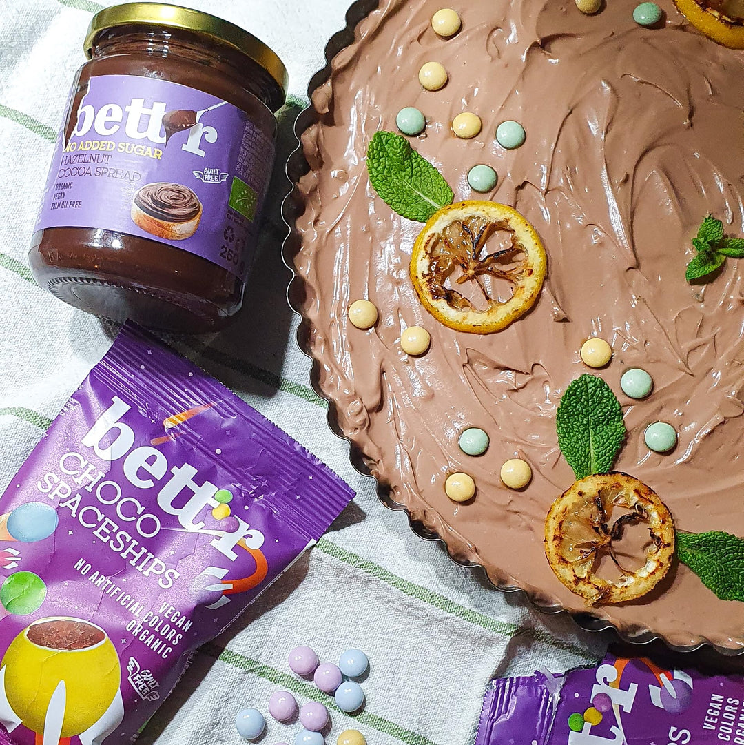 Bett'r Organic Hazelnut Cocoa Cream Spread - No Added Sugar, Vegan, Palm Oil Free