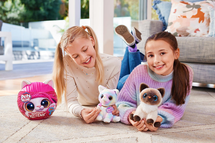 Pets Alive Smitten Kitten - Bonnie, Interactive Electronic Plush Toy with 10 Real Kitten Sounds, Ages 3+