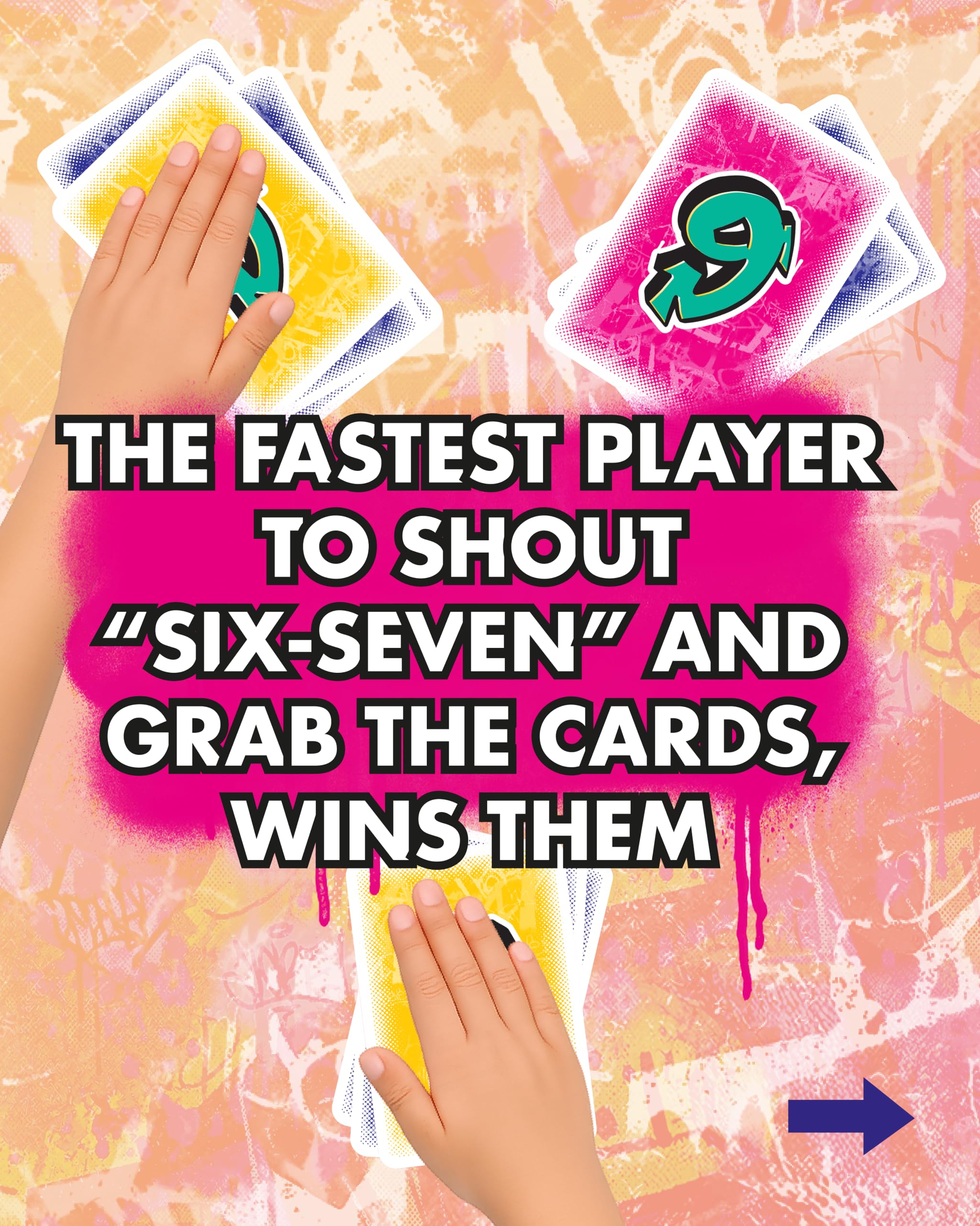 inoua Six-Seven Card Game - Fast Reflex, 2-7 Players, Ages 6-70, 6-7 Min Rounds 2