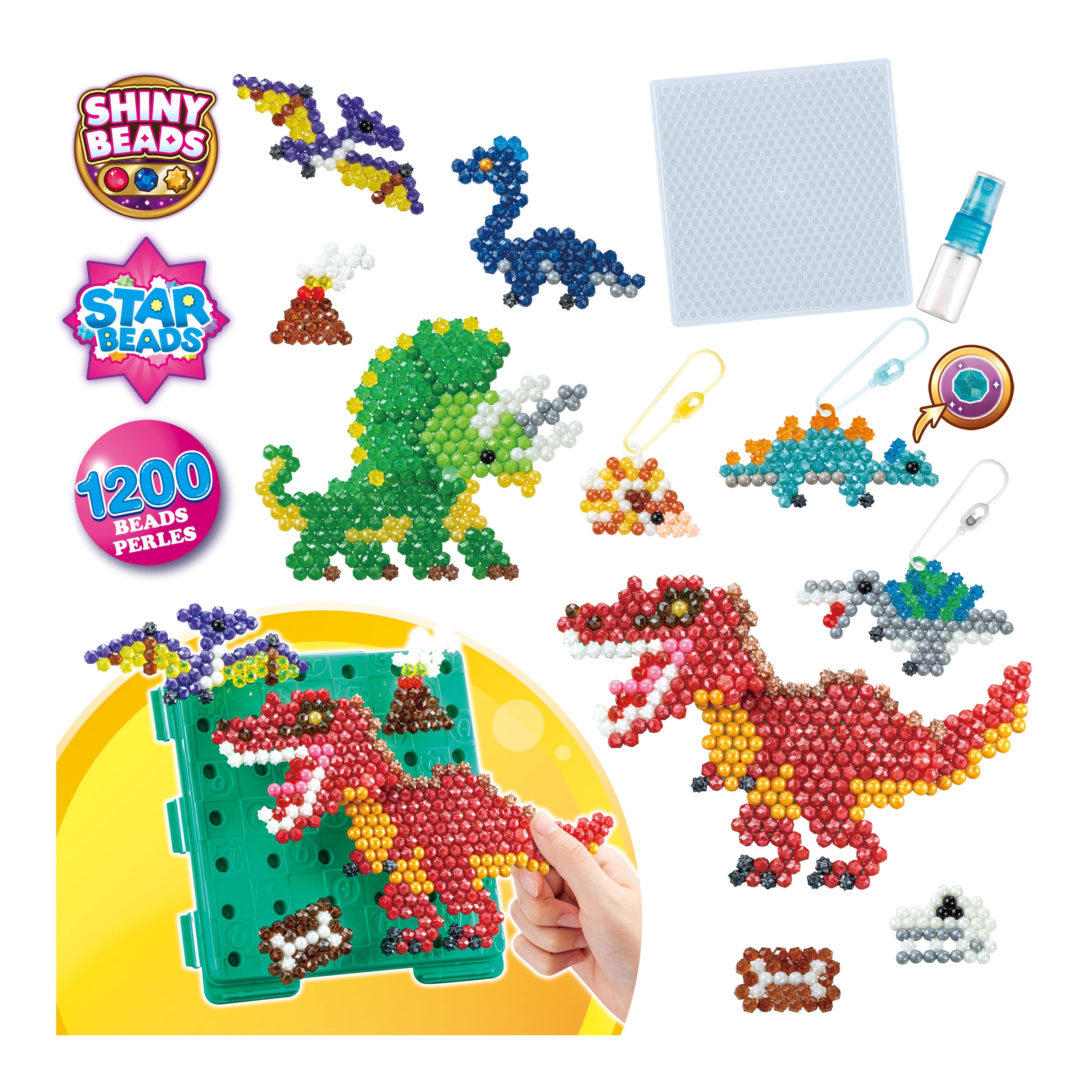 Aquabeads Dinosaur World Art & Craft Bead Kit | 1200 Beads in 28 Colors | Ages 4+ 3