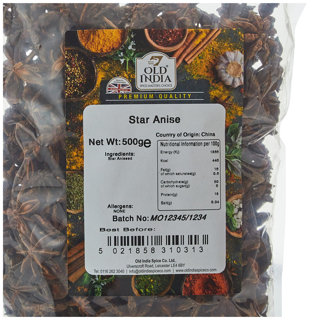 Old India Star Anise 500g Whole Spices & Herbs