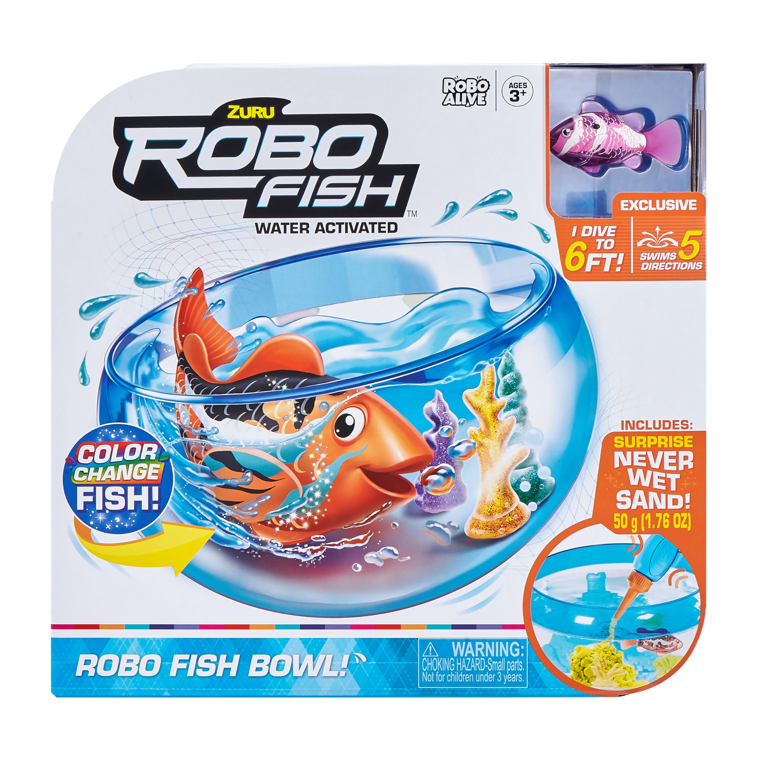 Robo Fish Playset - Robotic Swimming Pets with Water-Activated Technology 1