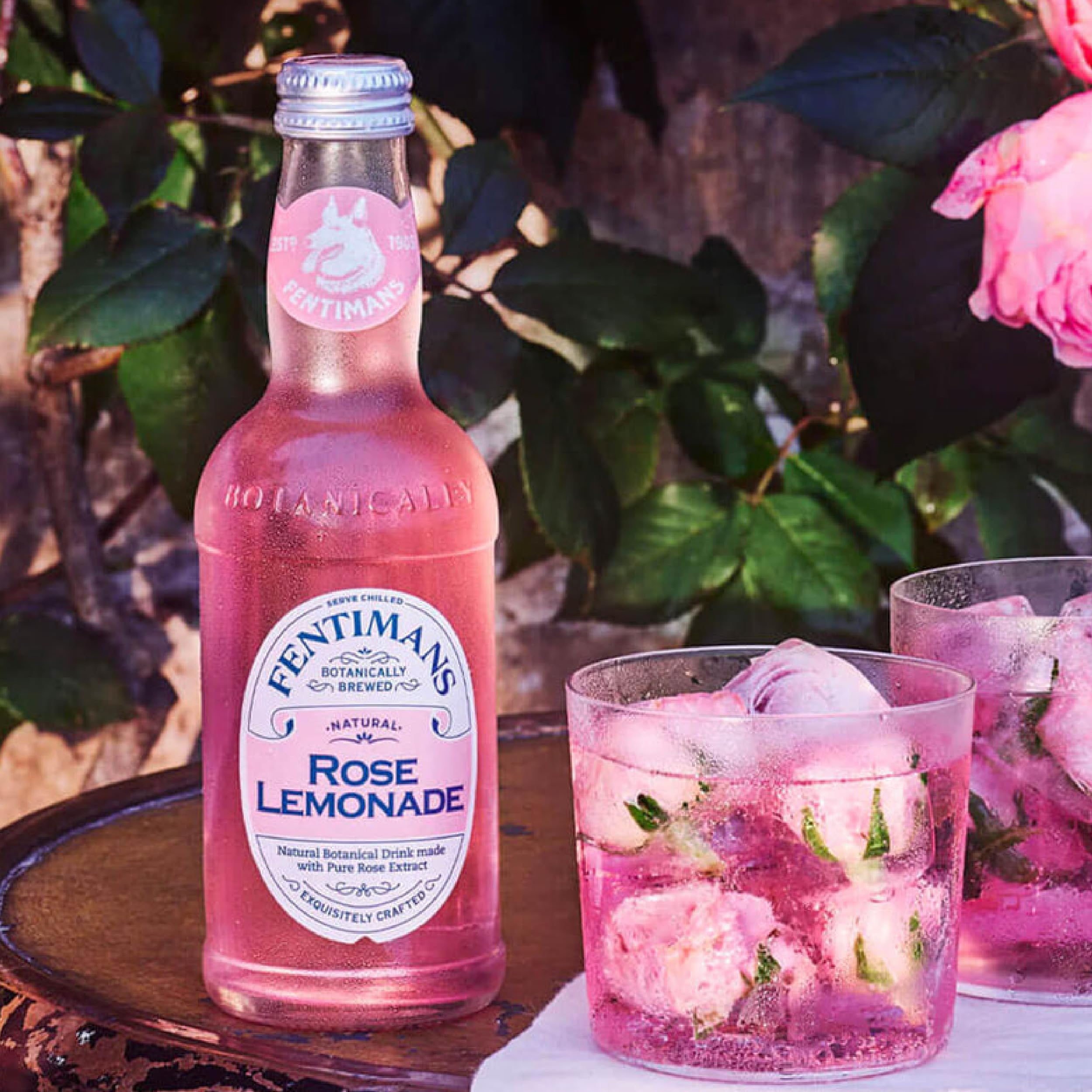 Fentimans Rose Lemonade - Botanically Brewed Sparkling Lemonade with Bulgarian Rose Oil & Lemon Juice (4 x 200ml Glass Bottles) 6