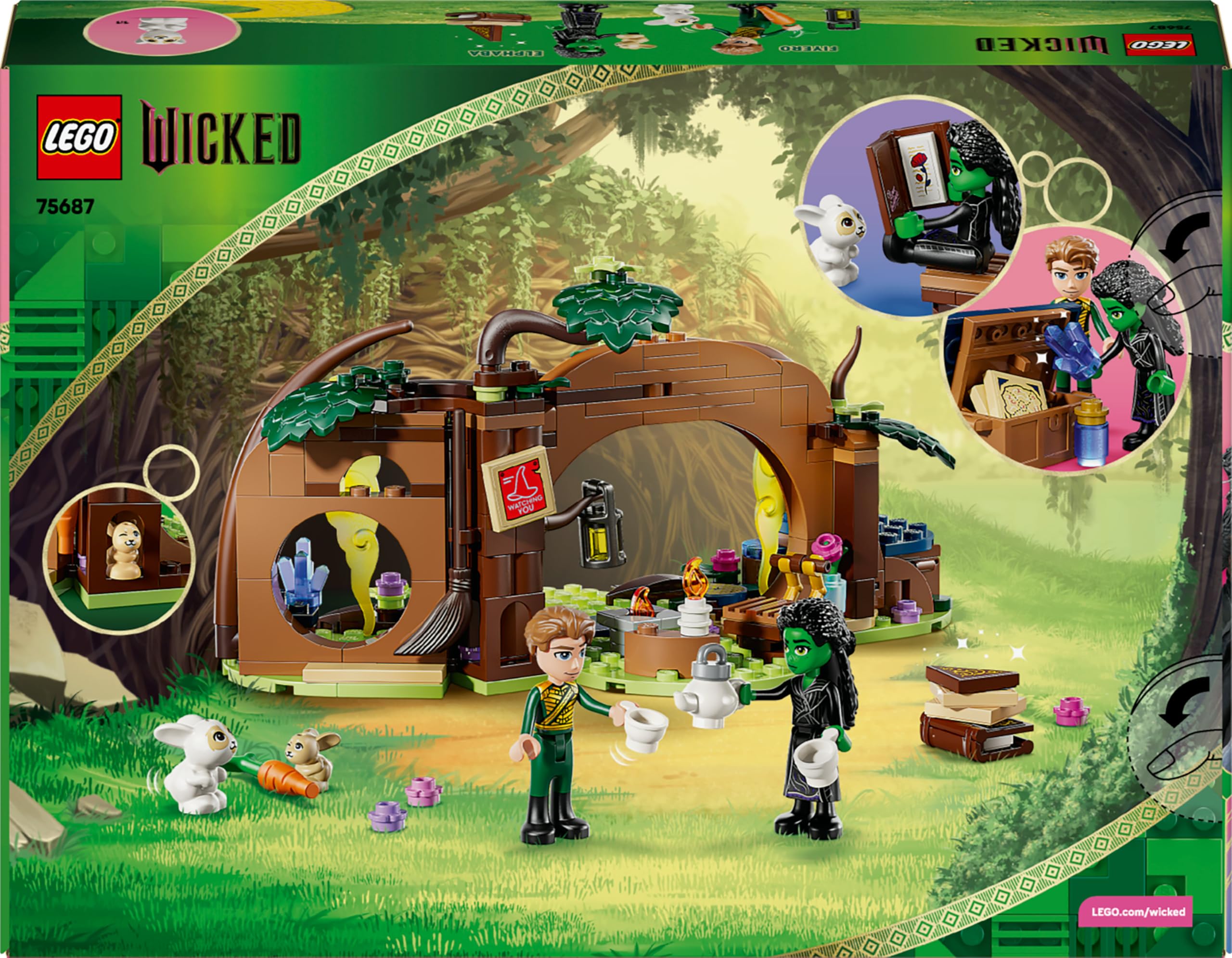 LEGO Wicked Elphaba's Retreat - Forest Building Toy with 2 Mini Dolls & Animal Figures for Ages 7+ 20