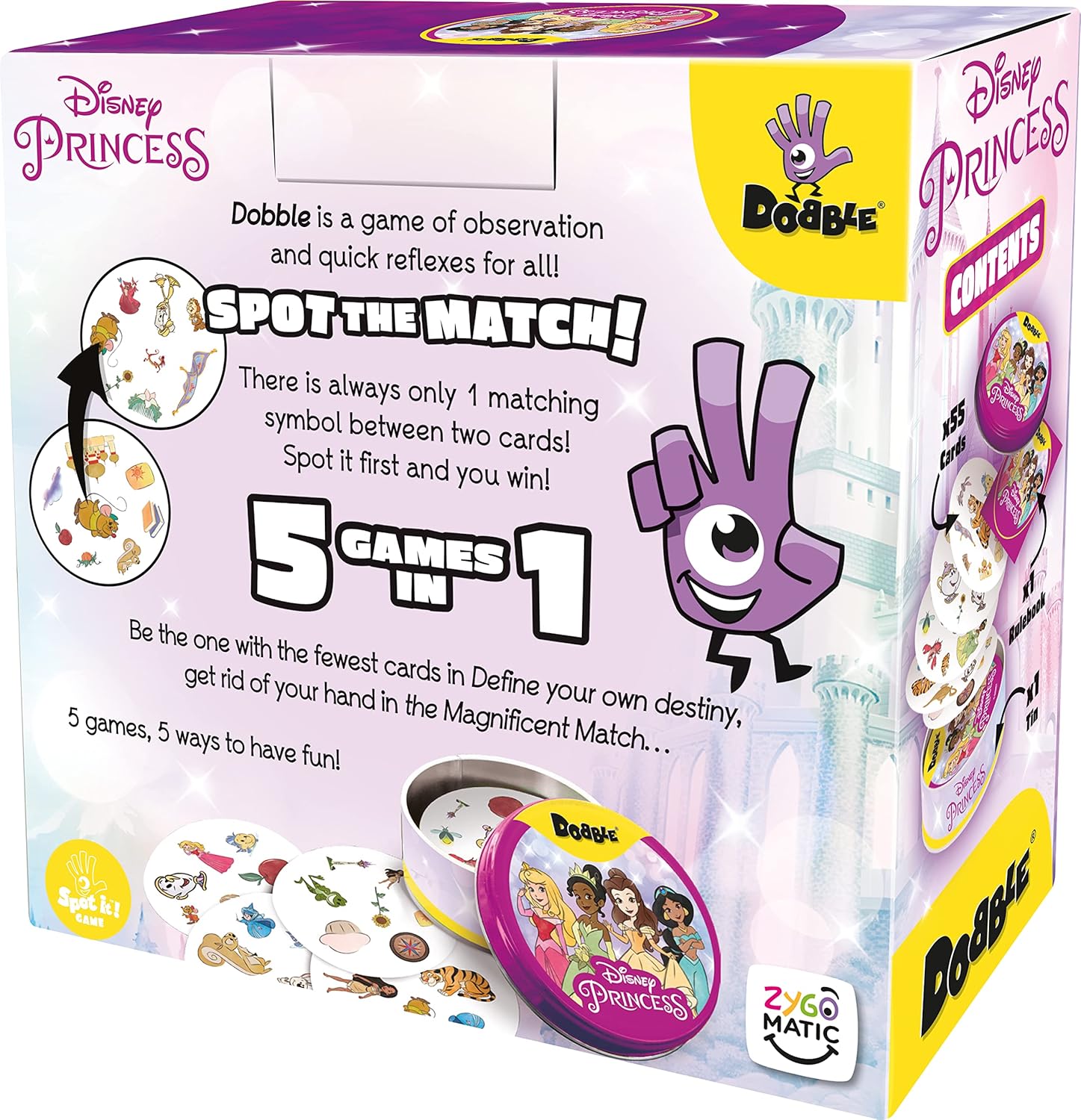 Asmodee Dobble Disney Princess Card Game 5