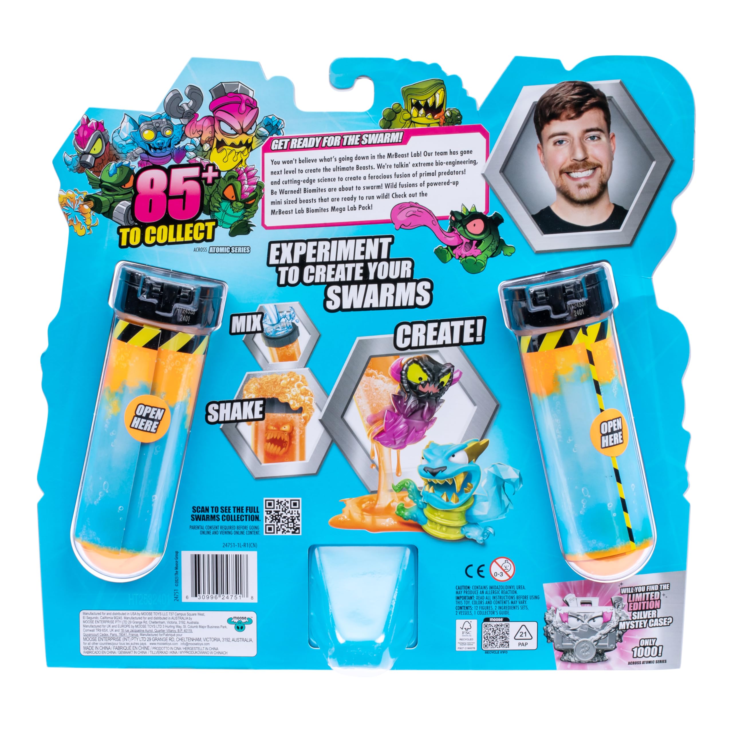 MrBeast Lab Swarms Atomic Series 12 Pack – Panther Claws, Orange - Collectible Micro Beasts for Ages 5-12 8