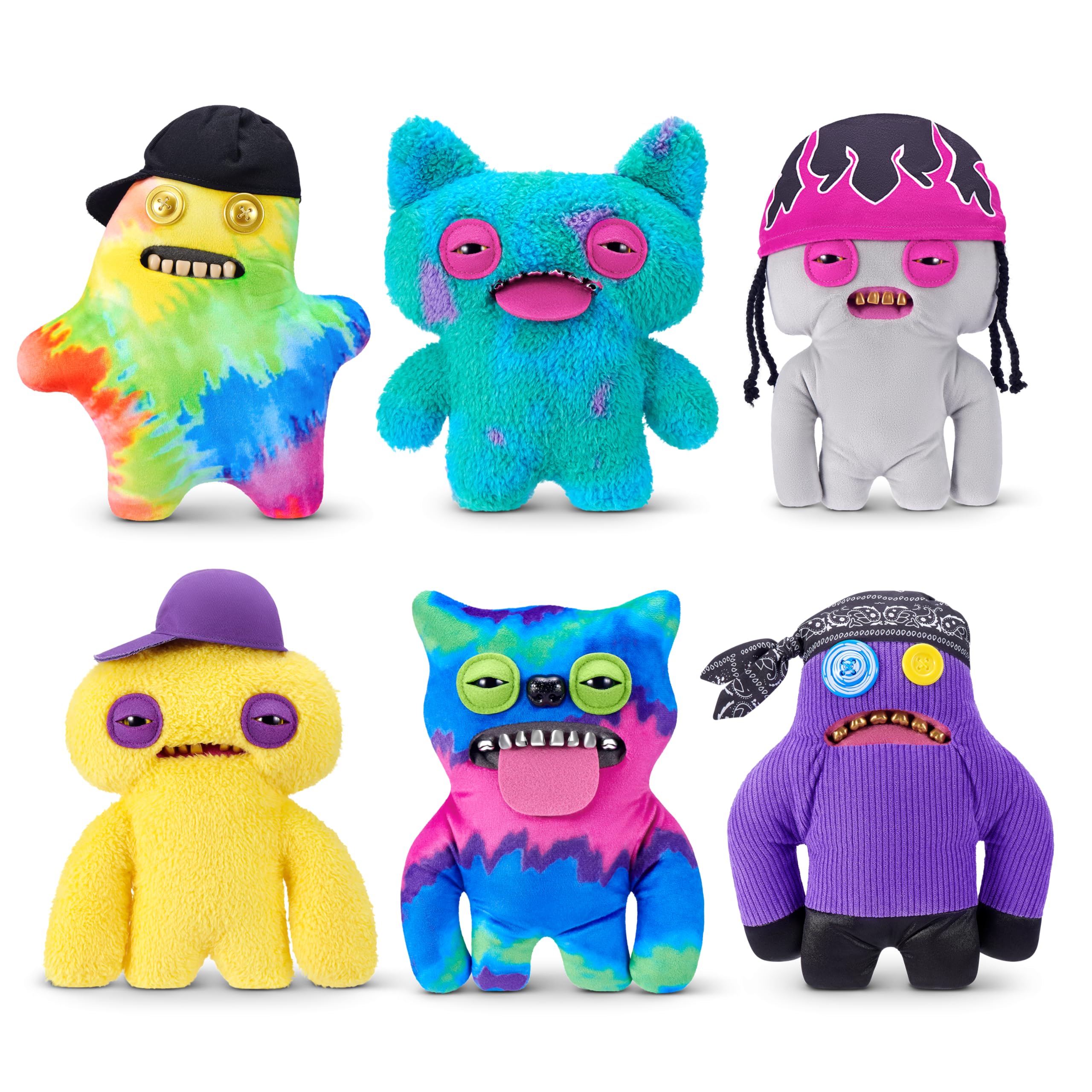 Fuggler Sasquoosh 9-Inch Plush Toy - Soft Plush, Human-like Teeth, Butt-on Hole
