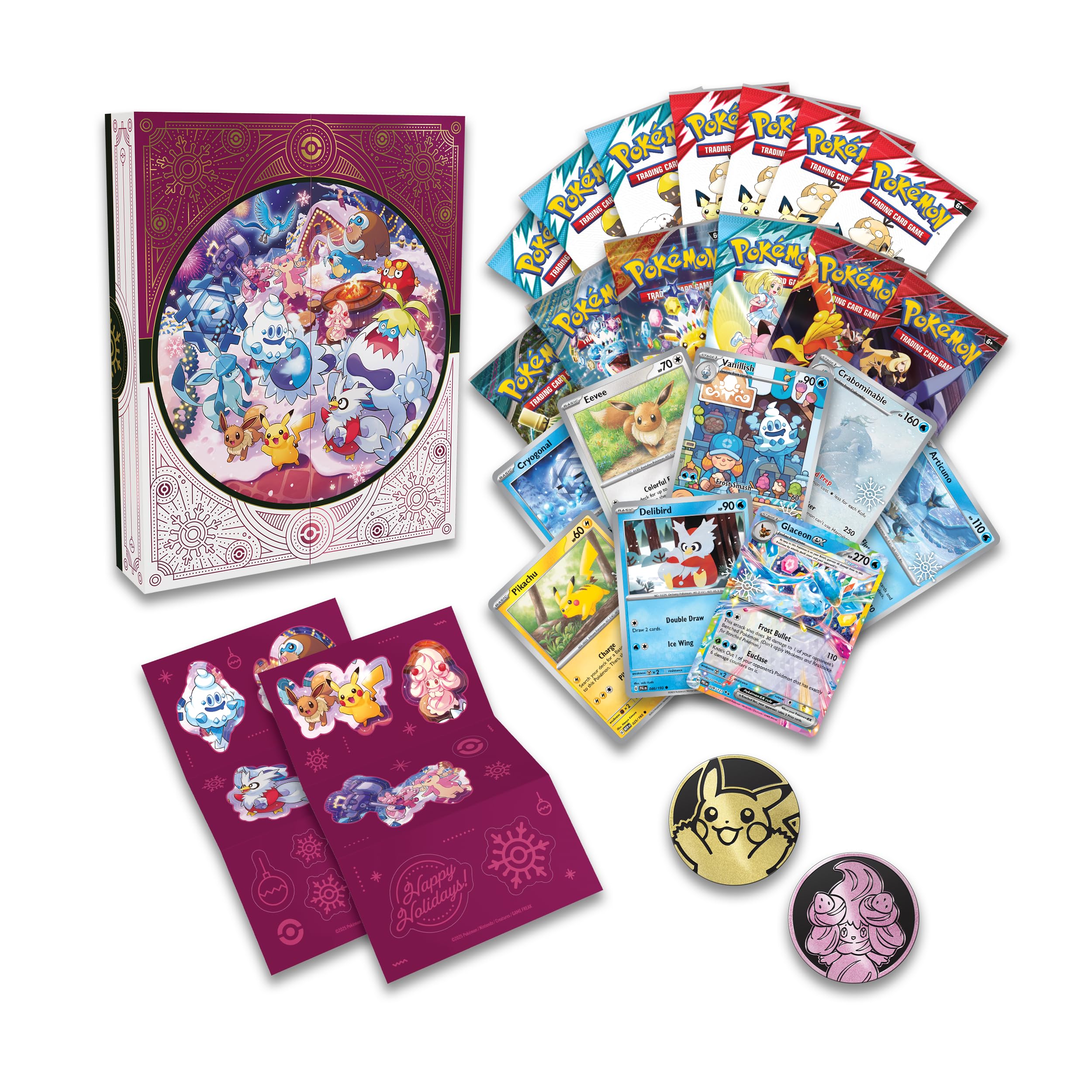 Pokémon TCG: Holiday Calendar – 8 Foil Cards, 6 Booster Packs, 7 Fun Packs & More 3