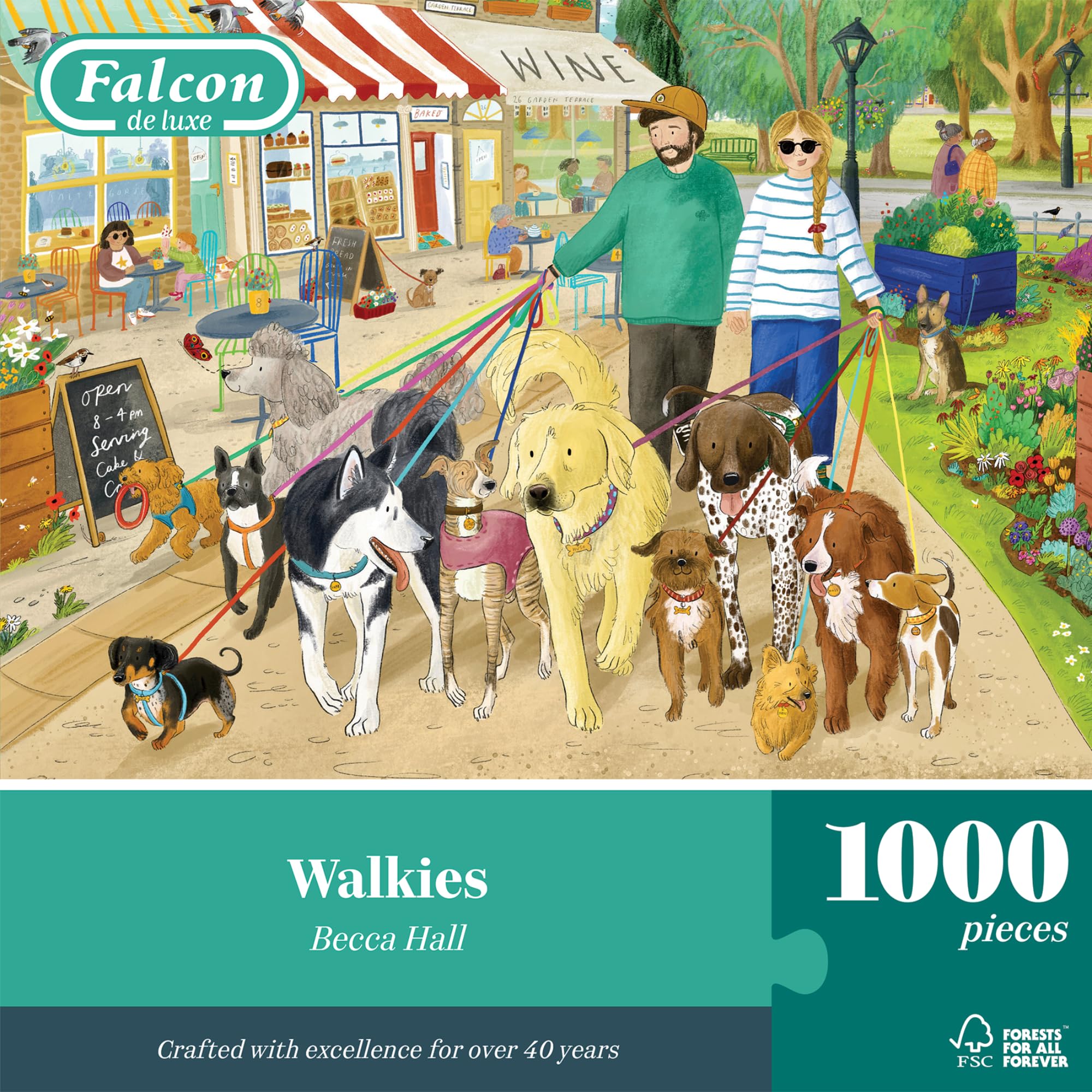 Falcon Walkies 1000 Piece Jigsaw Puzzle for Adults | Illustrated by Becca Hall