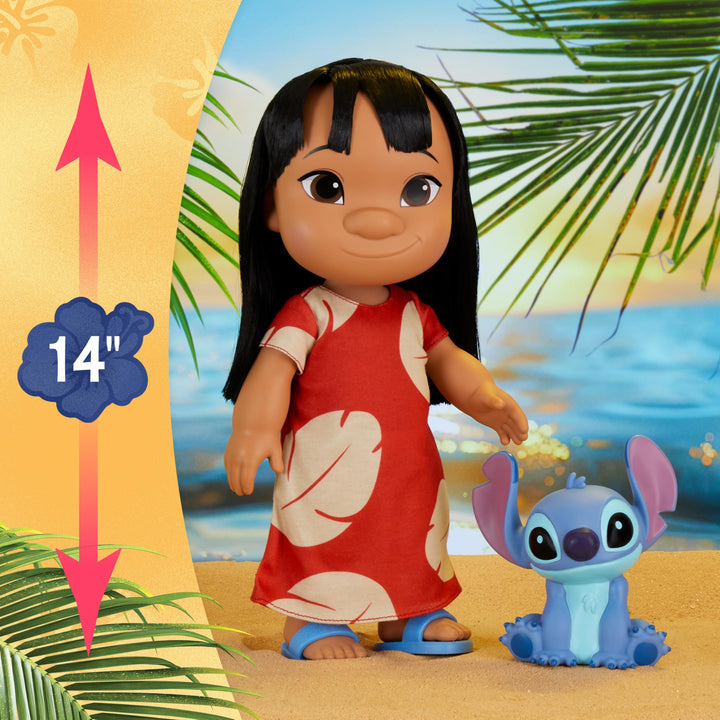 Disney Lilo & Stitch 14-inch Poseable Lilo Doll with 5-inch Stitch Figure - Just Play