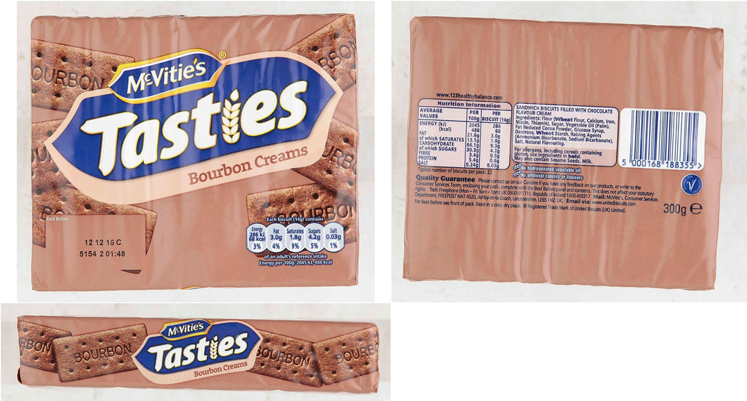 McVitie's Tasties Bourbon Creams Biscuits 300 g (Pack of 1)