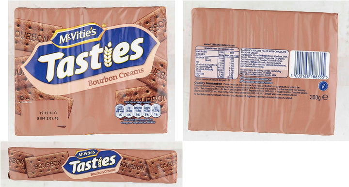 McVitie's Tasties Bourbon Creams Biscuits 300 g (Pack of 1)