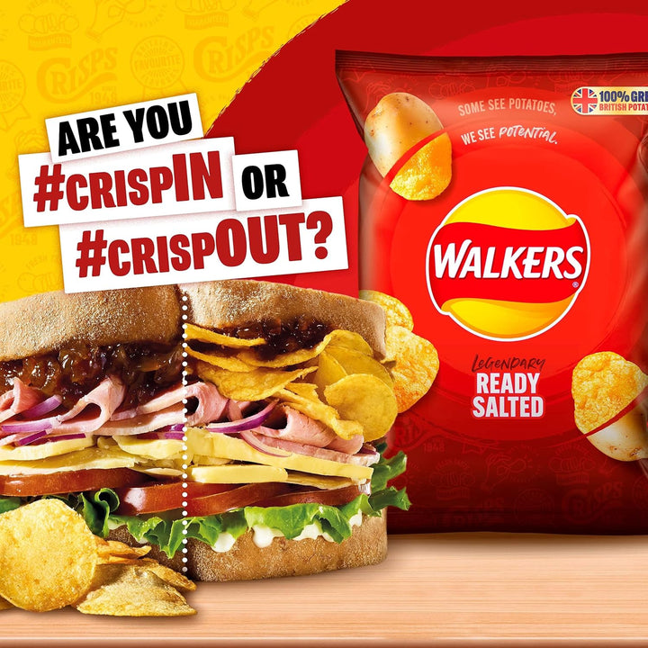 Walkers Ready Salted Multipack Crisps 6x25g