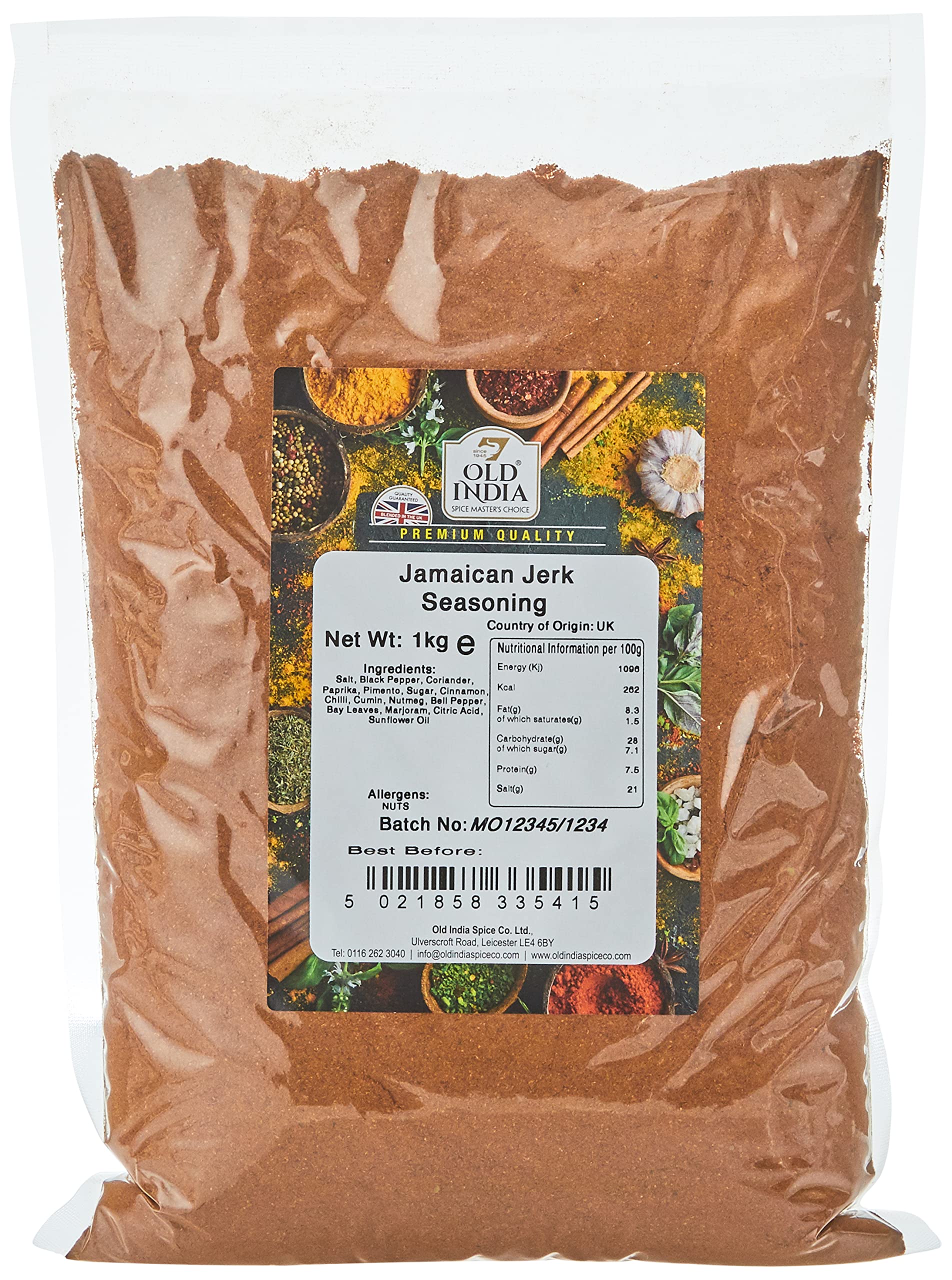 Old India Jamaican Jerk Seasoning Powder - 1 kg | 100% Natural & Additive Free 1
