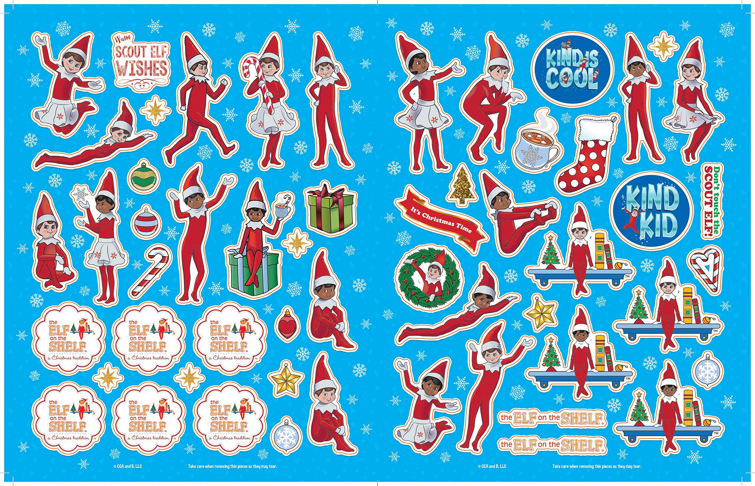 Elf on the Shelf Christmas Activity Pack - Coloring, Sticker & Activity Books with 100+ Reusable Stickers 5