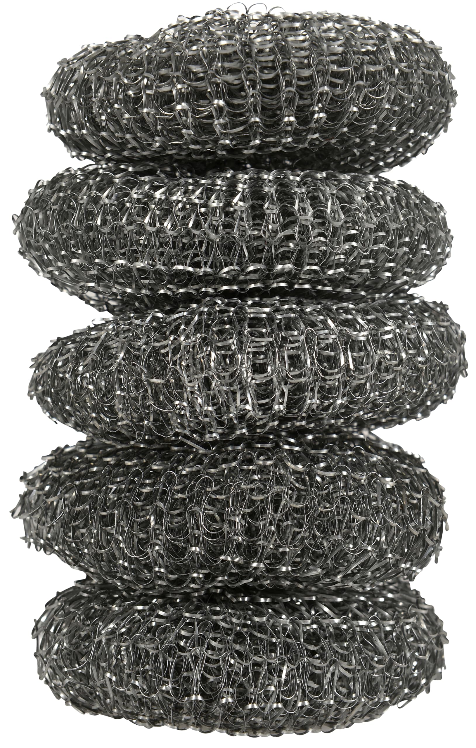 ABENA Stainless Steel Scourers - Pack of 5 | Multipurpose Pot Scrubber | Silver 1