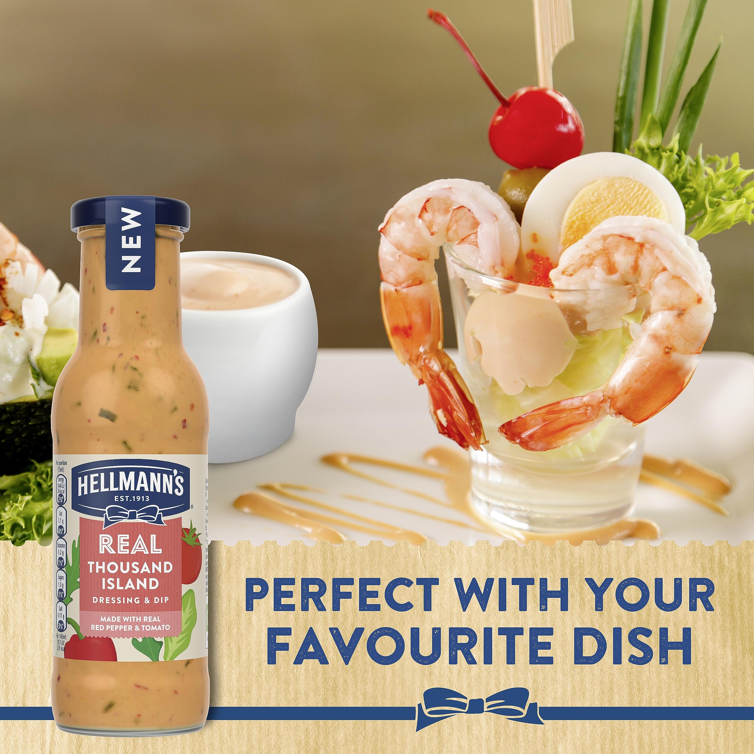 Hellmann's Real Thousand Island Salad Dressing & Dip - Vegetarian Condiment, 250g 5