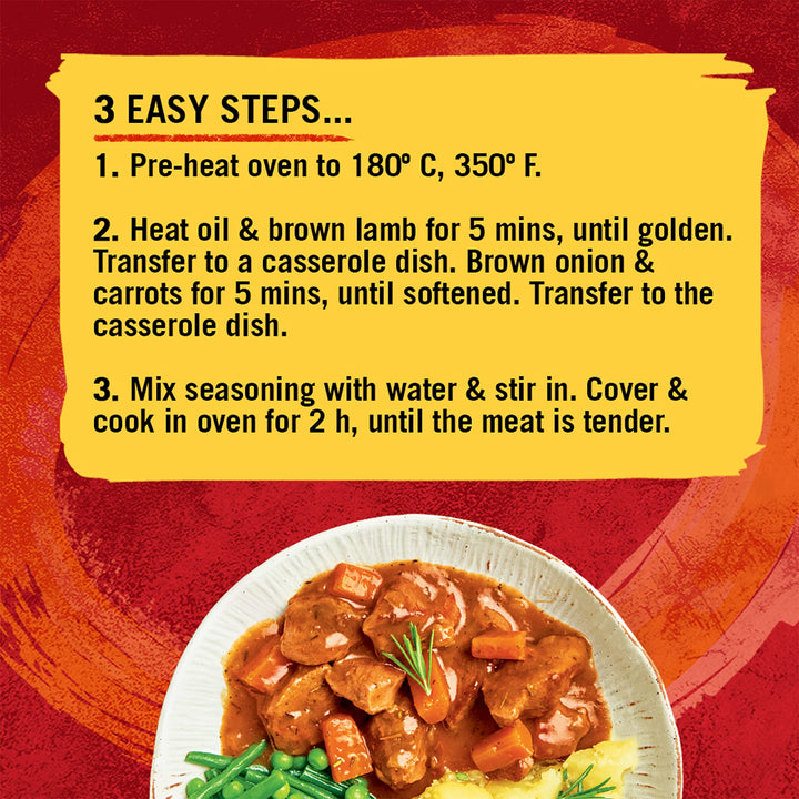 Schwartz Classic Lamb Casserole Recipe Mix 35 G | Pack of 12 | No Artificial Colours or Flavourings | No Added Preservatives or MSG | Suitable for Vegetarians
