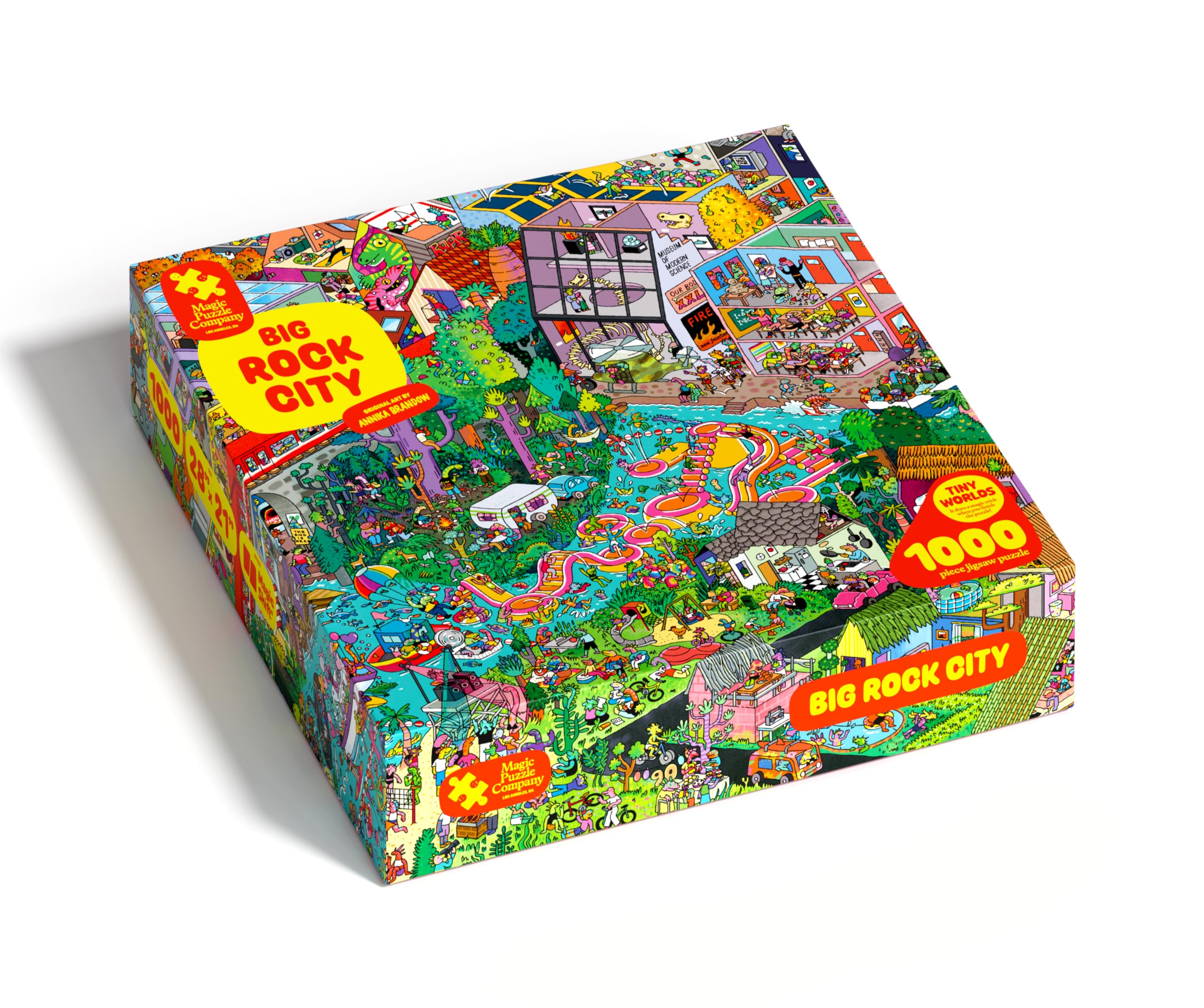 Big Rock City - 1000-Piece Jigsaw Puzzle with Spin Magic Illusion by Magic Puzzle Company