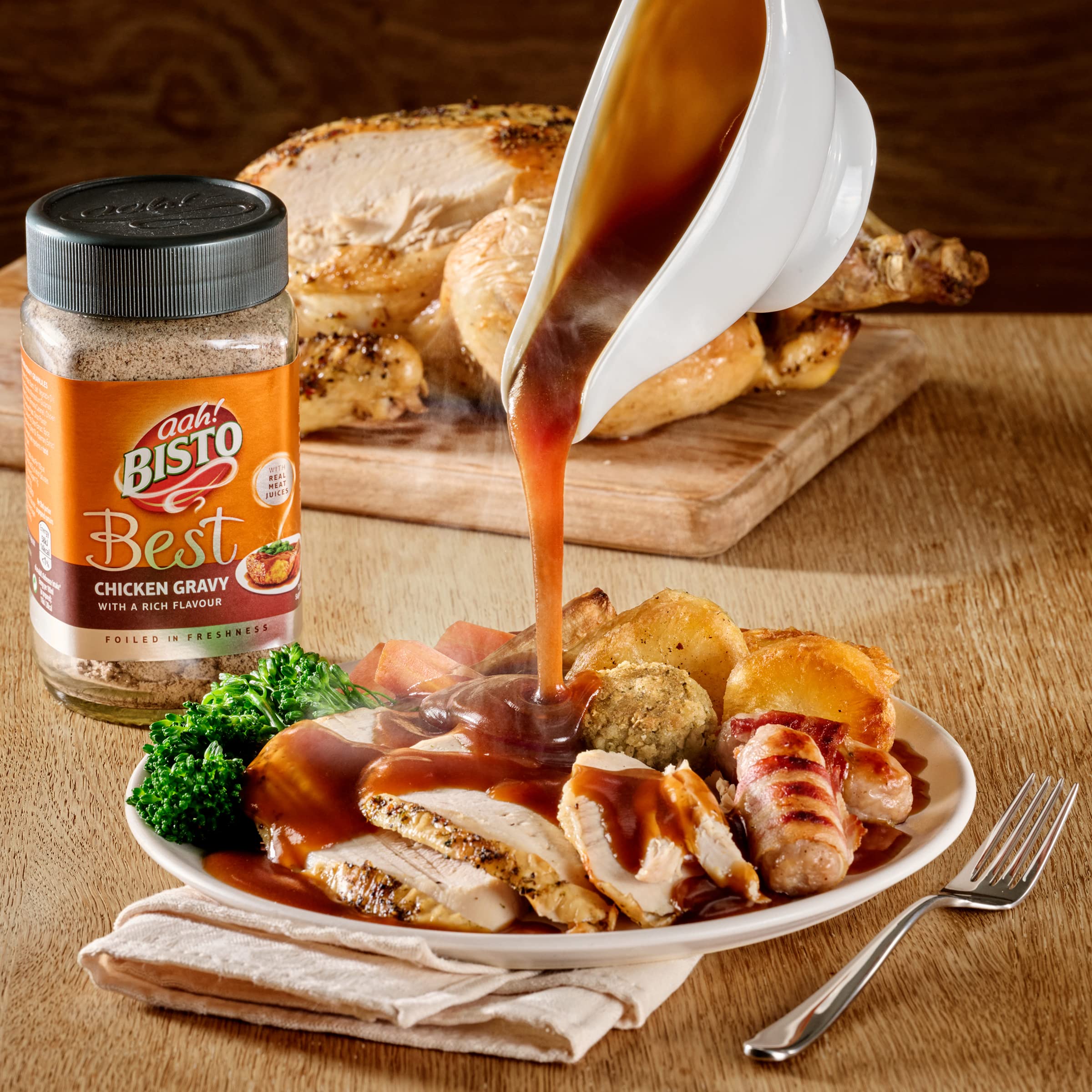 Bisto - Best Chicken Gravy Granules Made with Real Meat Juice, 390g Jar 5