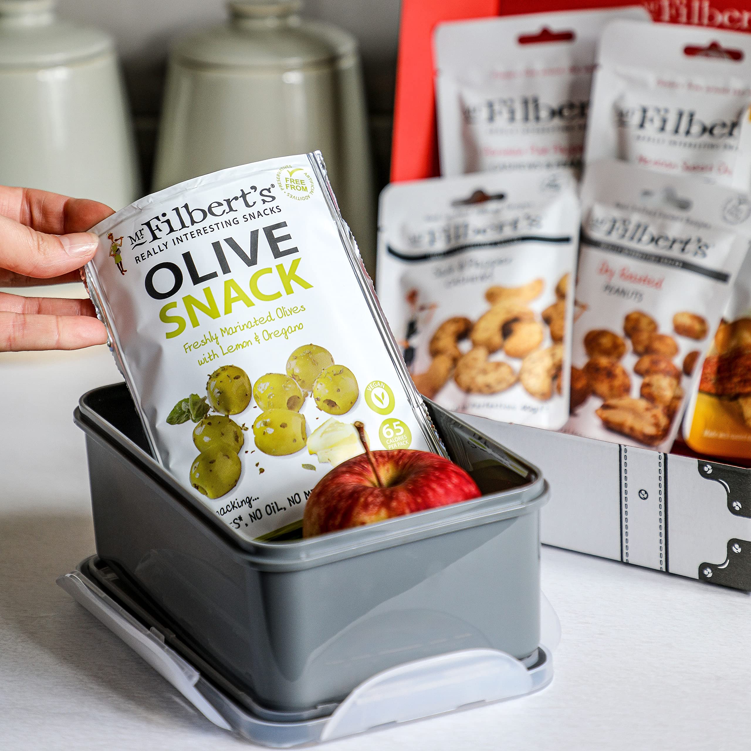 Mr Filbert's Snack Selection - Assorted Nuts and Olives - 6 Pack Gourmet Gift 15